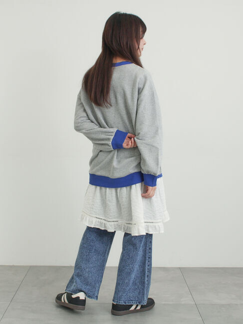 Samansa Mos2「リンガーロゴスウェット」|Tシャツ・カットソー|