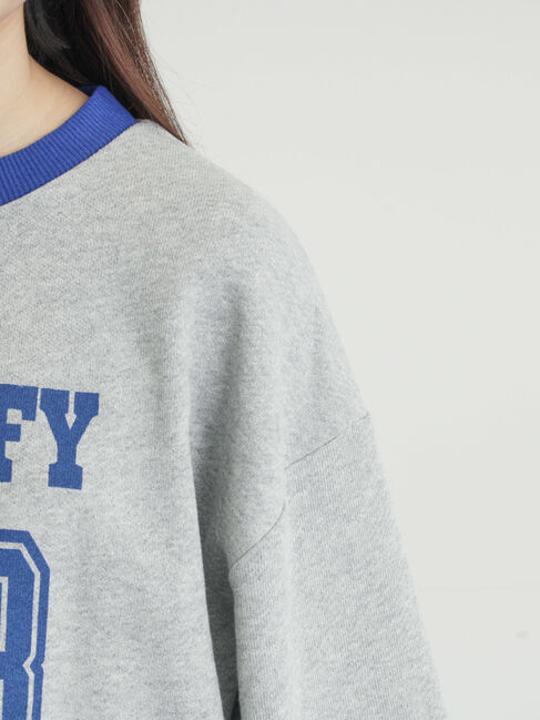 Samansa Mos2「リンガーロゴスウェット」|Tシャツ・カットソー|