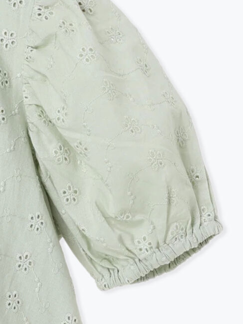 Samansa Mos2 Lagom「フラワー刺繍パフスリーブブラウス」|シャツ・ブラウス|