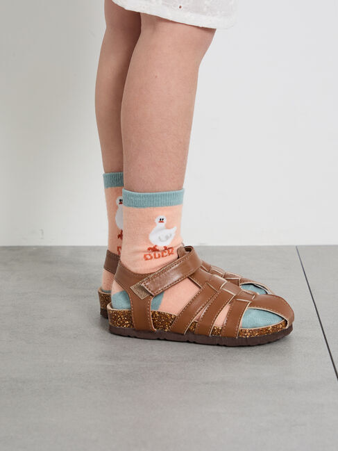 Samansa Mos2 Lagom「アニマルモチーフソックス」|ソックス|オレンジ