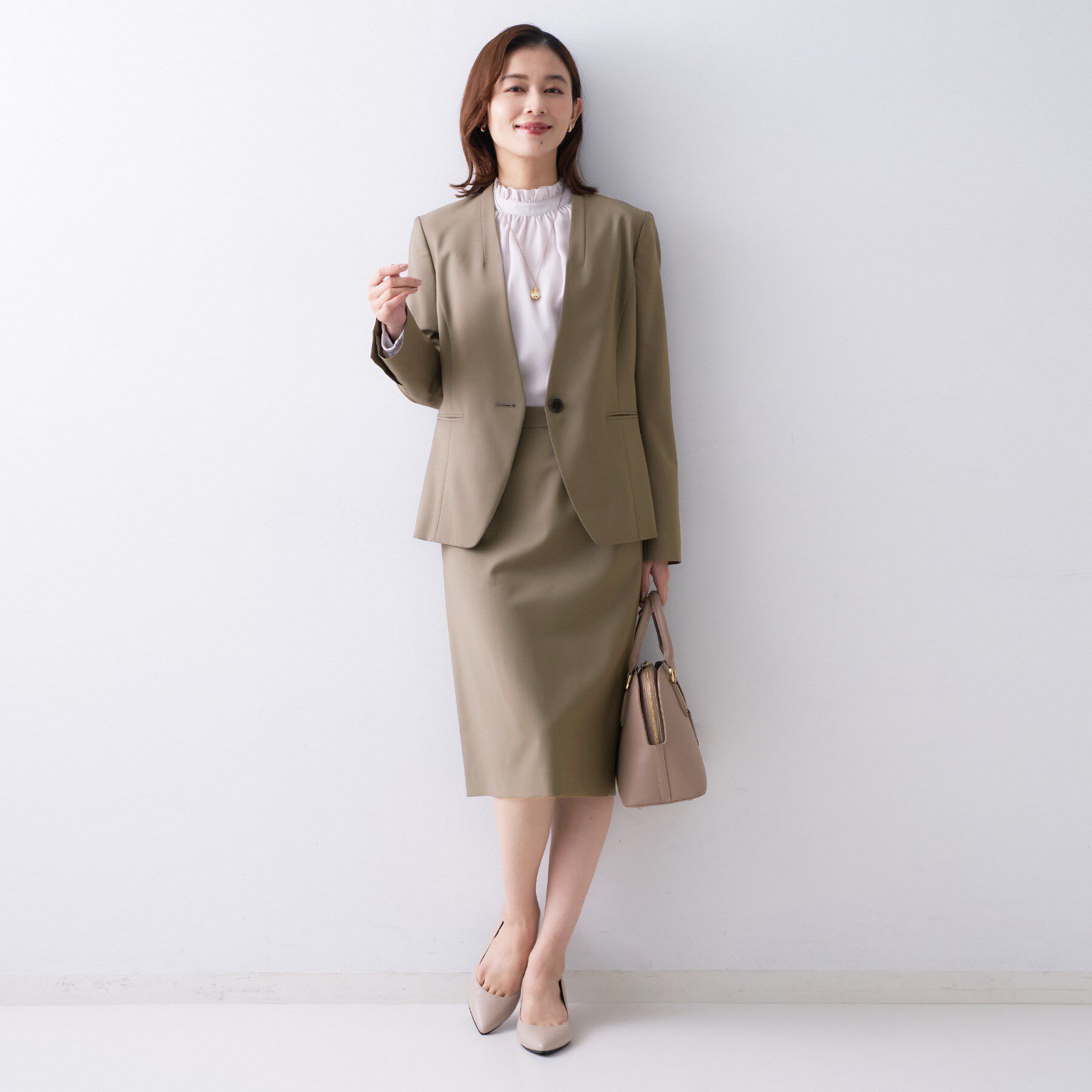 UNTITLED「【仕事着/スーツ】プレミアムタイトスカート」|スカート|