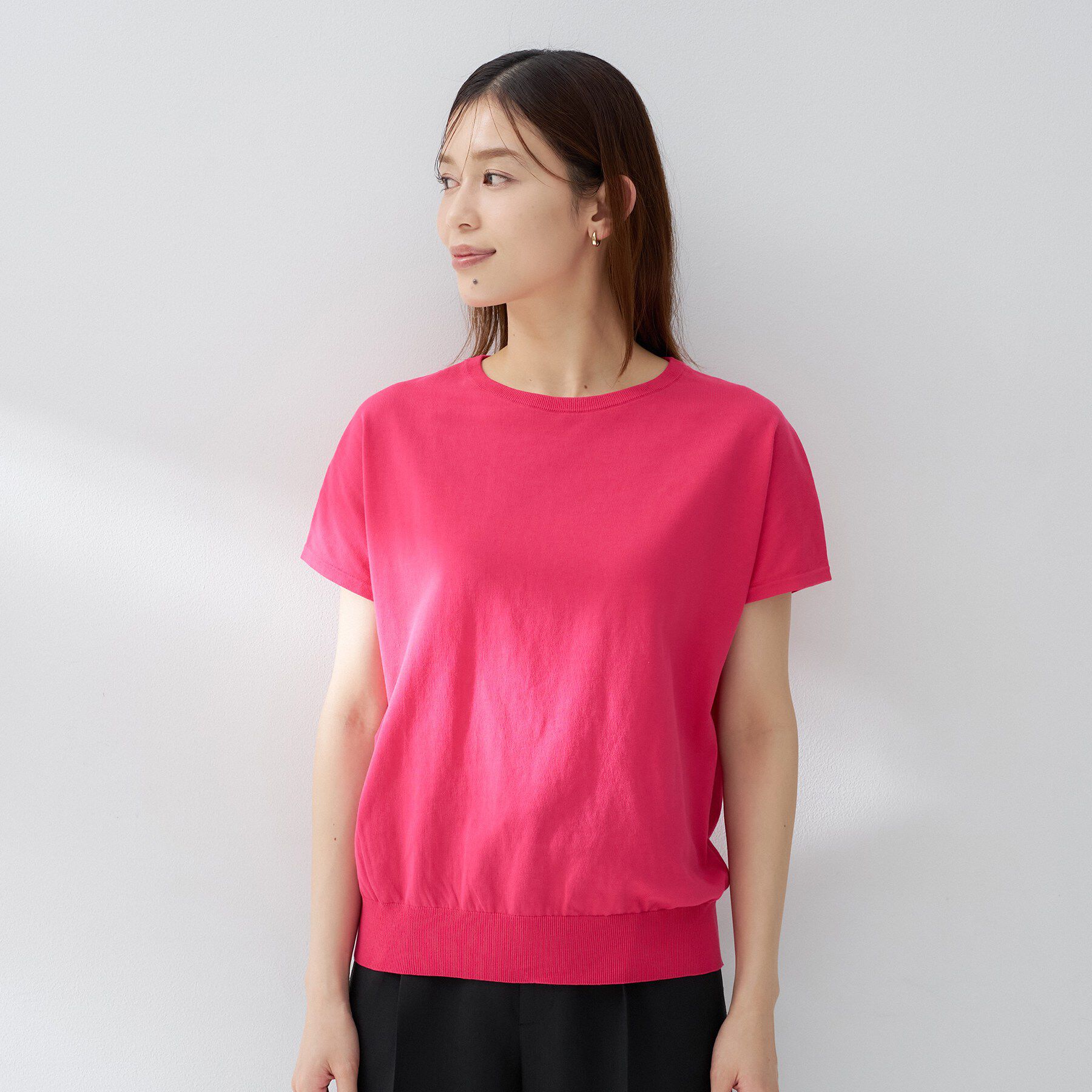 UNTITLED「コットンベーシックニット」|ニット・セーター|