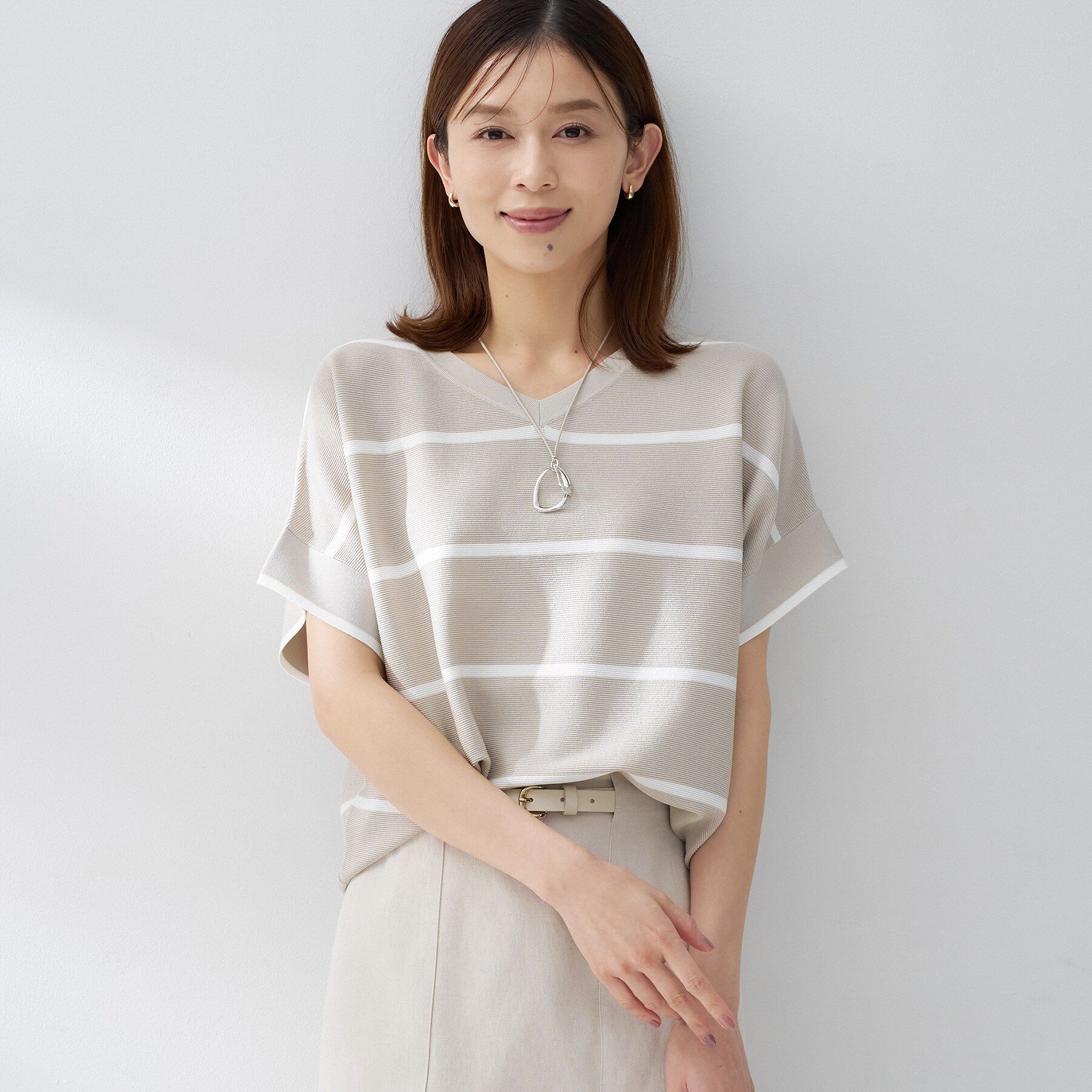 UNTITLED「前後2WAYフレンチスリーブニット」|ニット・セーター|