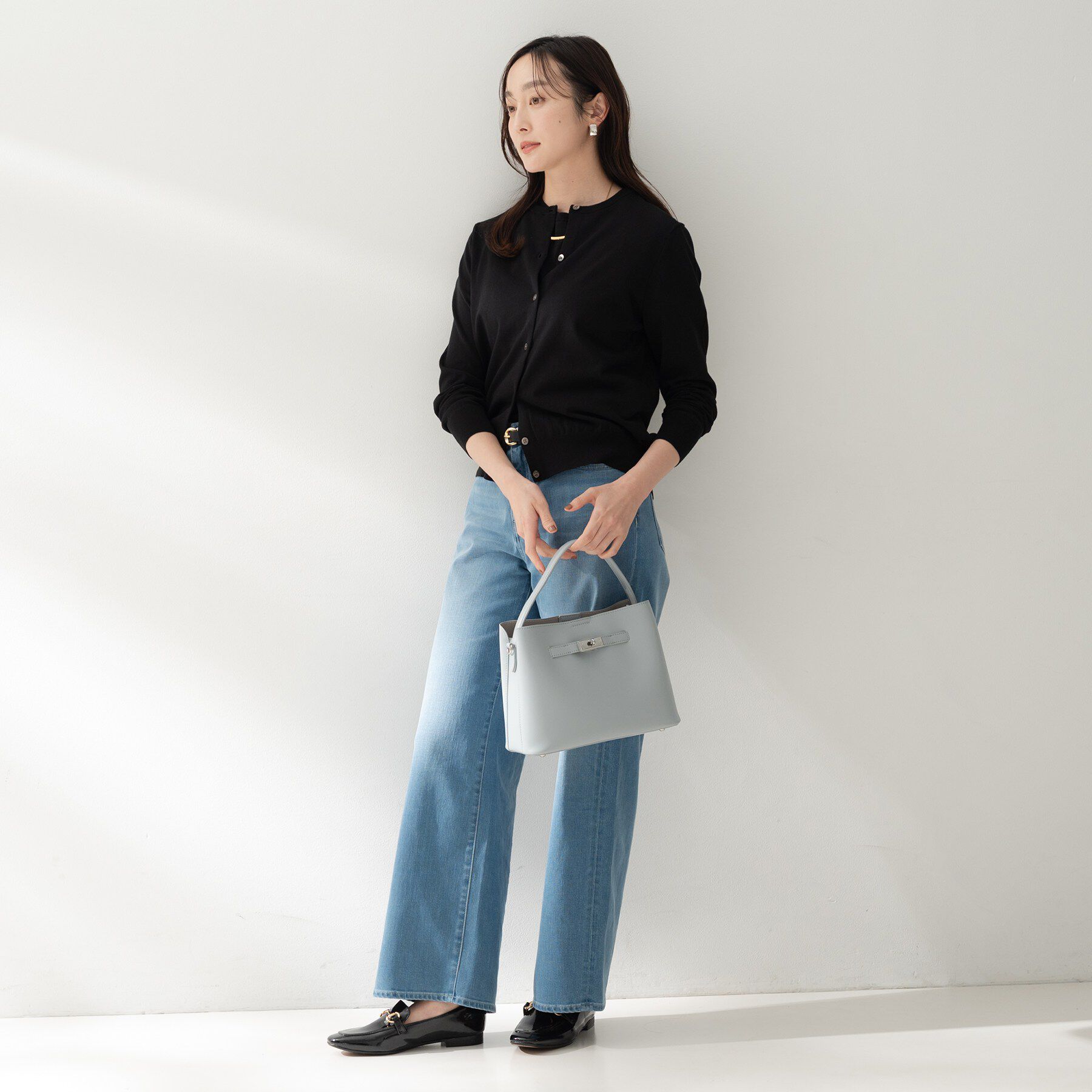 UNTITLED「コットンクルーネックカーディガン」|カーディガン|