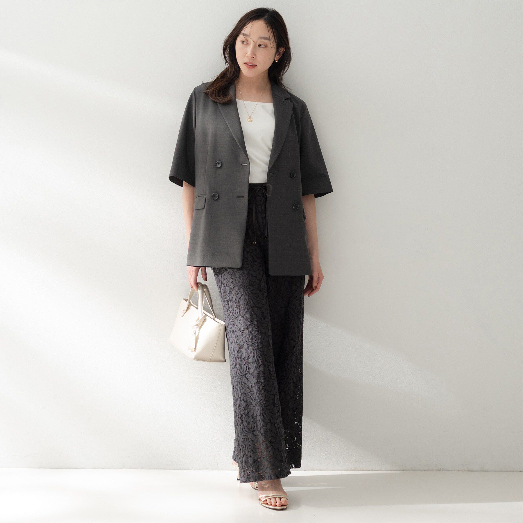 UNTITLED「ハーフスリーブジャケット」|テーラードジャケット|