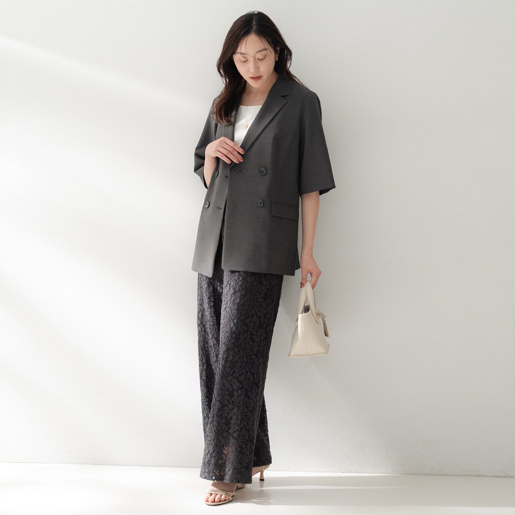 UNTITLED「ハーフスリーブジャケット」|テーラードジャケット|