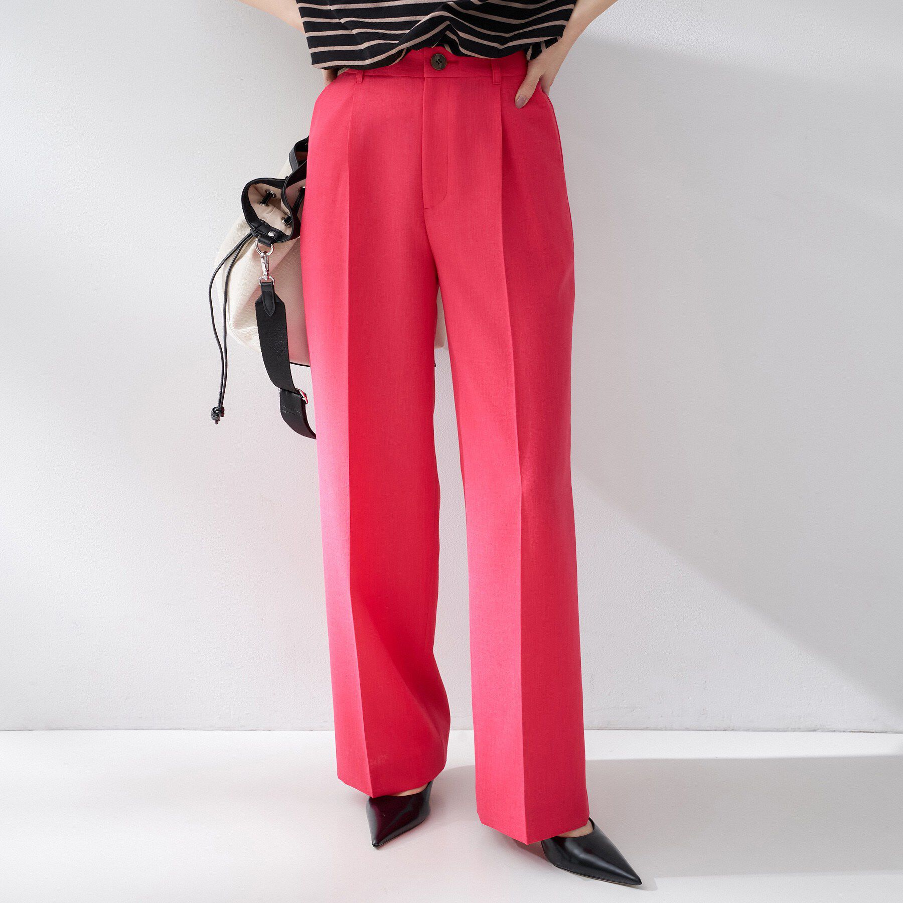 UNTITLED「スラブワイドパンツ」|その他|ピンク(073)