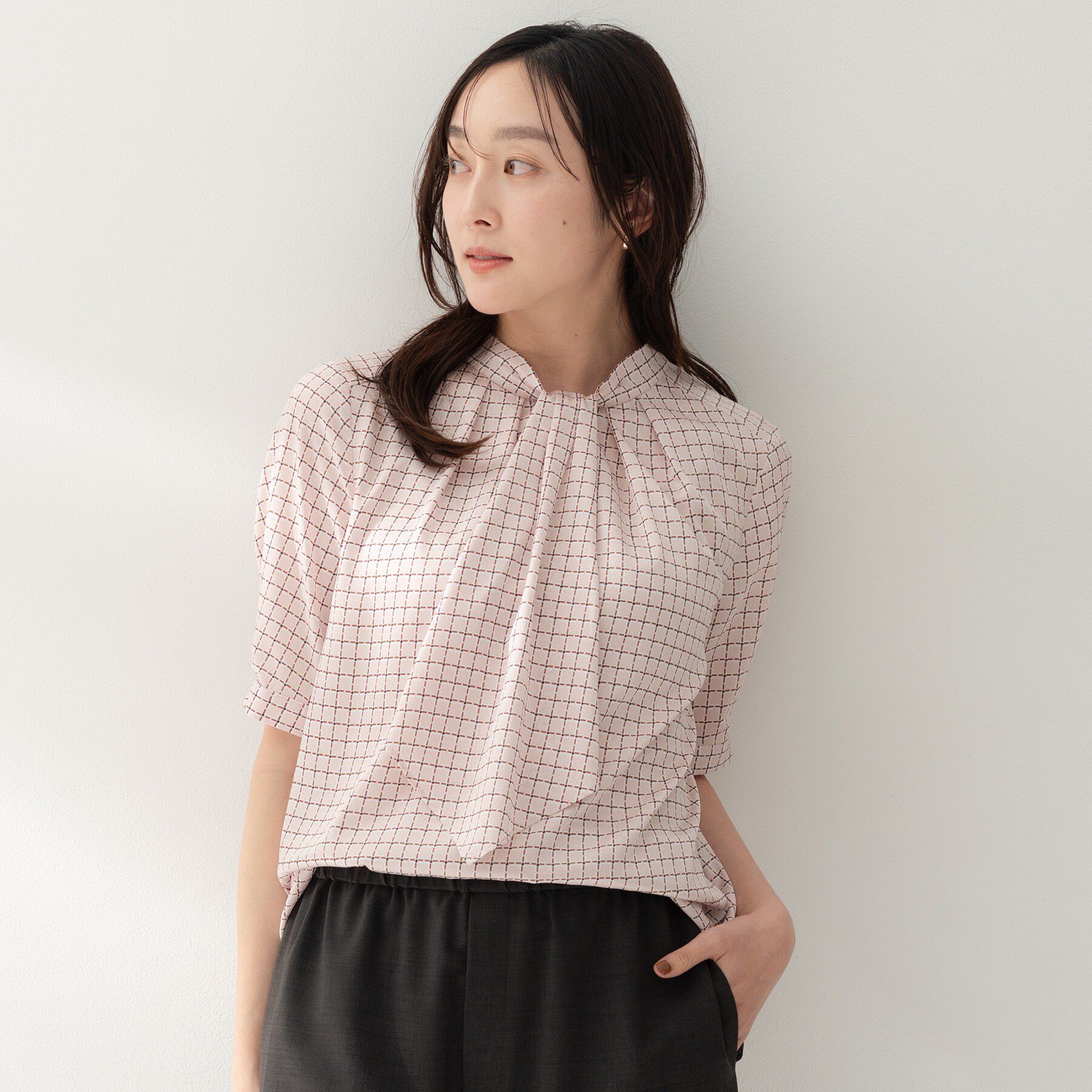 UNTITLED「ジオメボウタイブラウス」|シャツ・ブラウス|