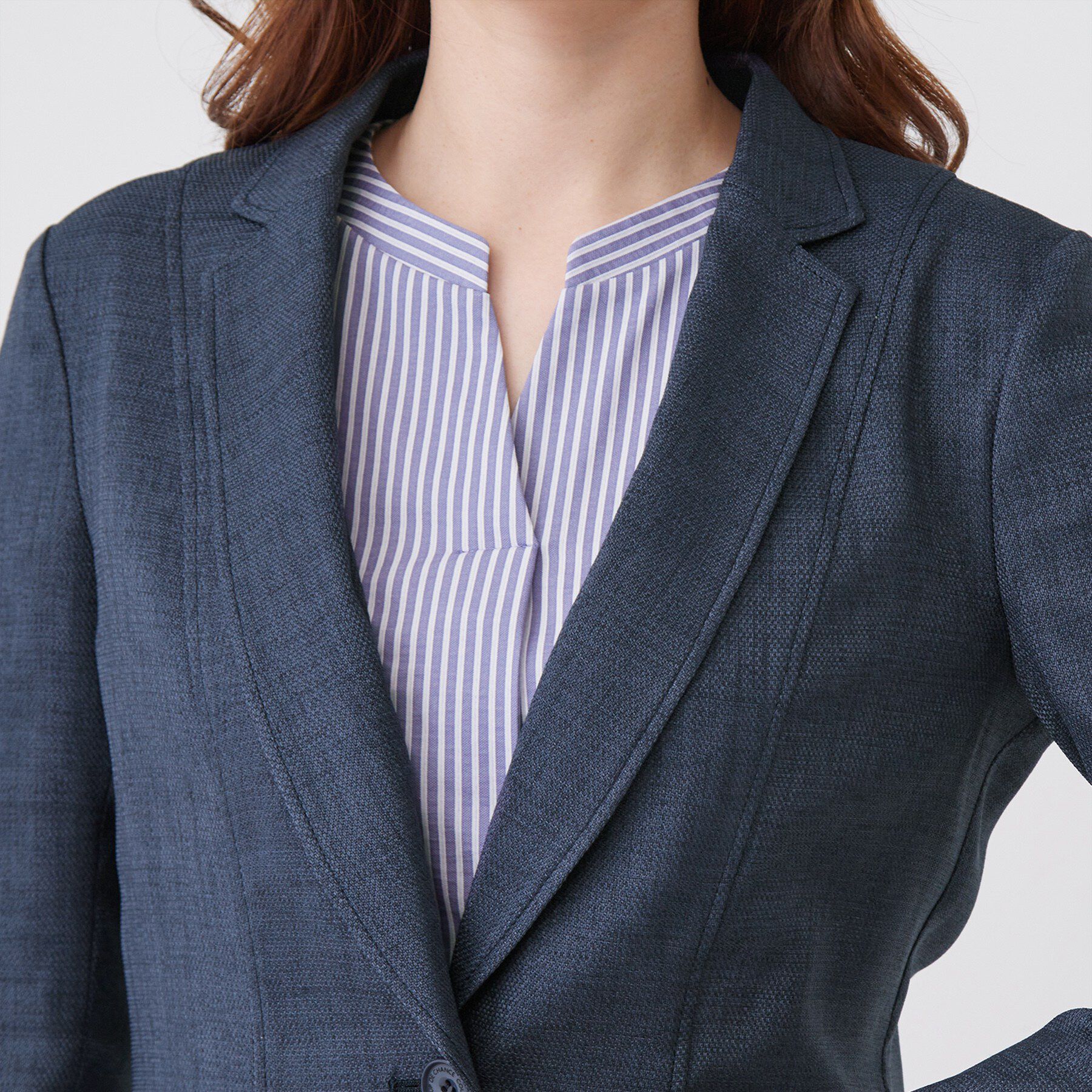 COUP DE CHANCE「【手洗い可／日本製／7分袖／UVケア】リネンライク テーラードジャケット」|テーラードジャケット|