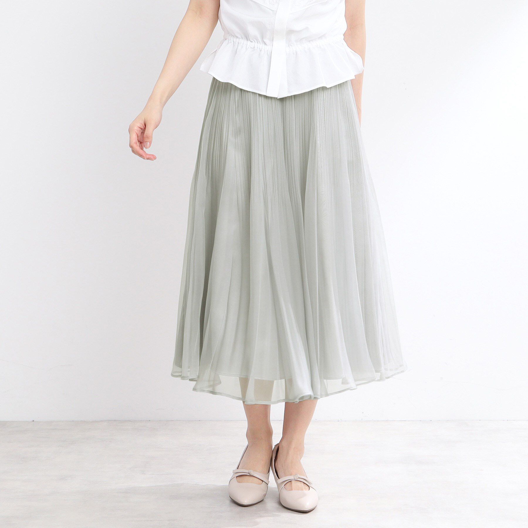 Reflect「【R‐QUALITY／手洗い可】シアープリーツスカート」|スカート|