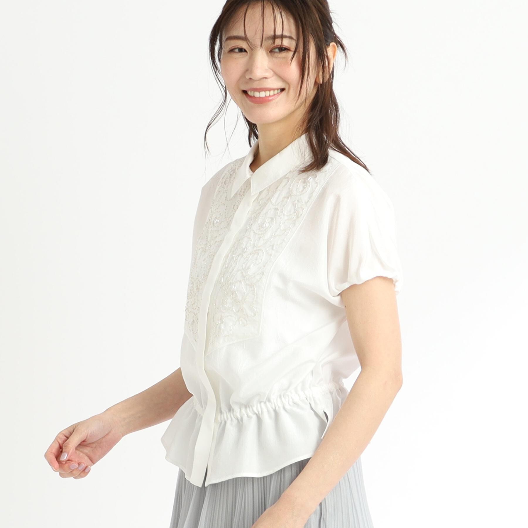 Reflect「【夏SALE／R‐QUALITY】ビーズ刺繍ブラウス」|シャツ・ブラウス|