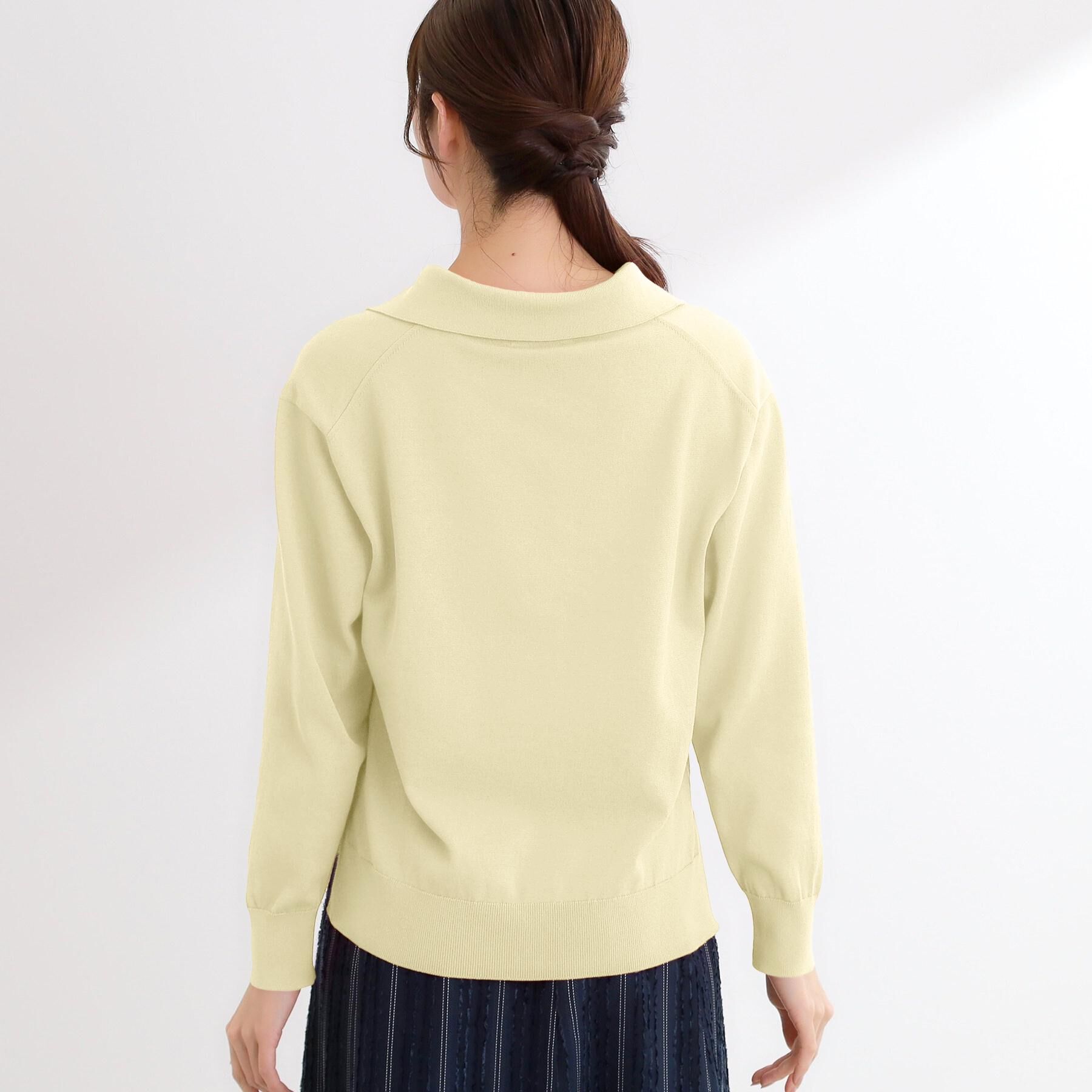 Reflect「スキッパーネックニットプルオーバー」|ニット・セーター|