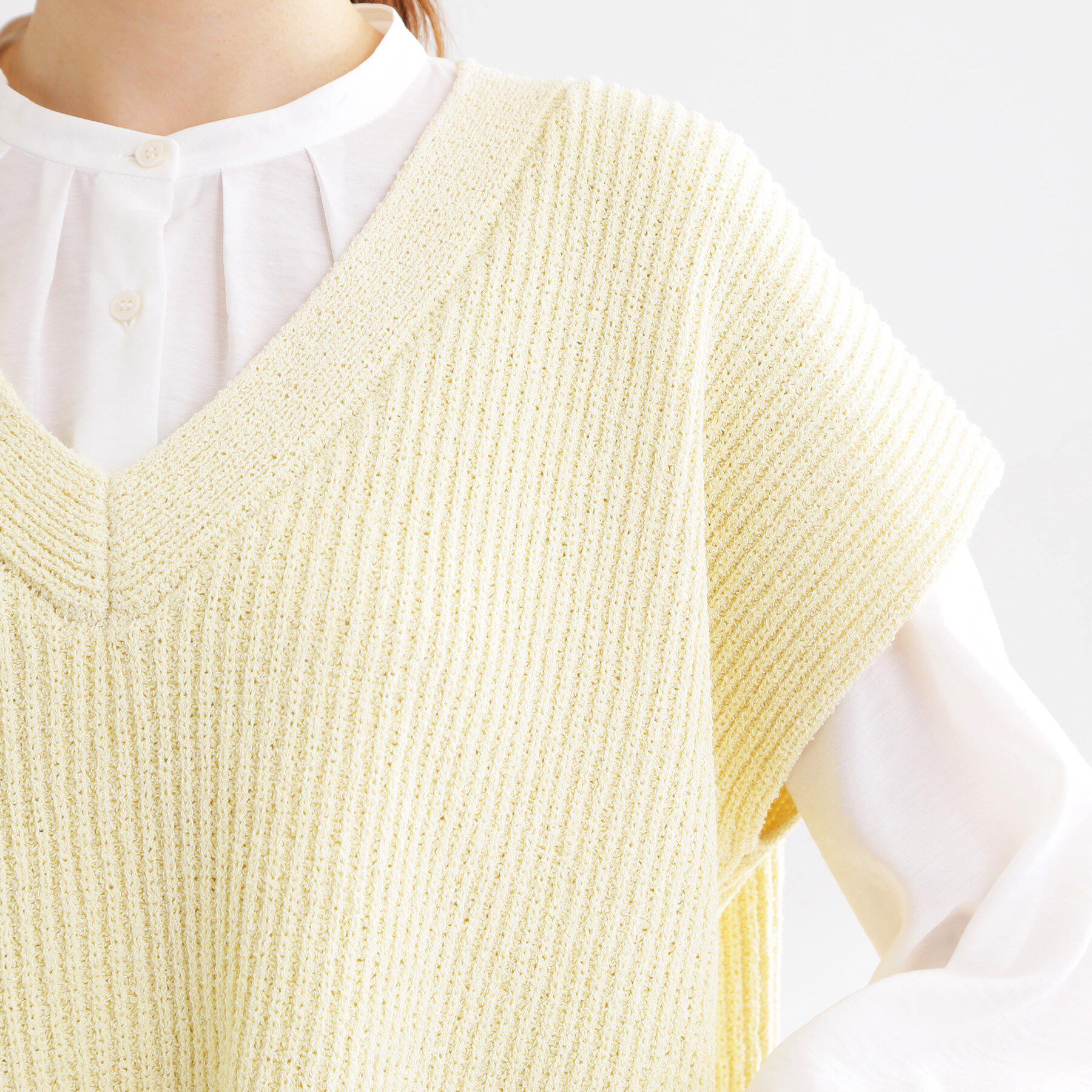 Reflect「【レイヤードにおすすめ◎】ドライタッチニットベスト」|ニット・セーター|