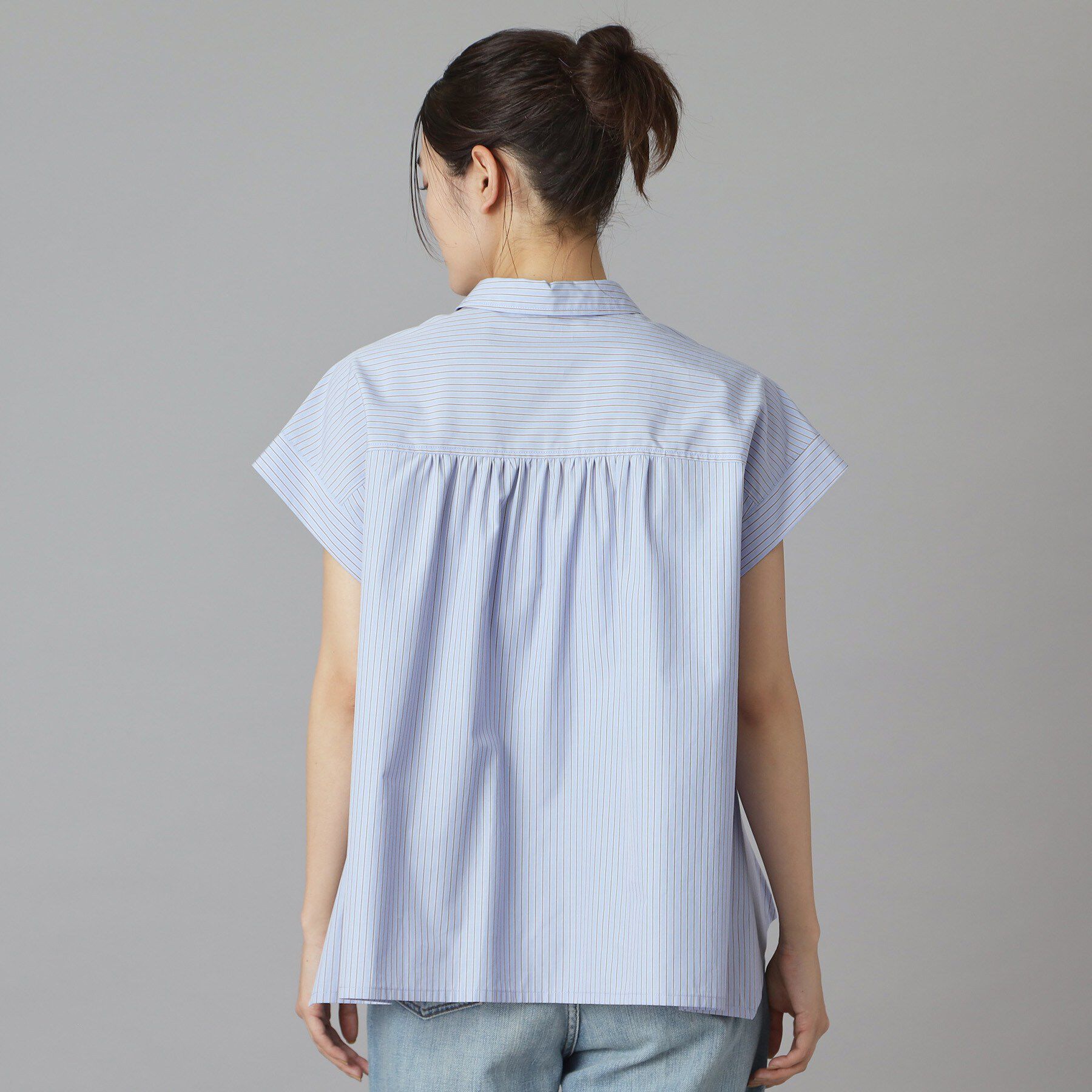 DRESSTERIOR「【毎年人気/ウォッシャブル】バックフレア ストライプシャツ」|シャツ・ブラウス|
