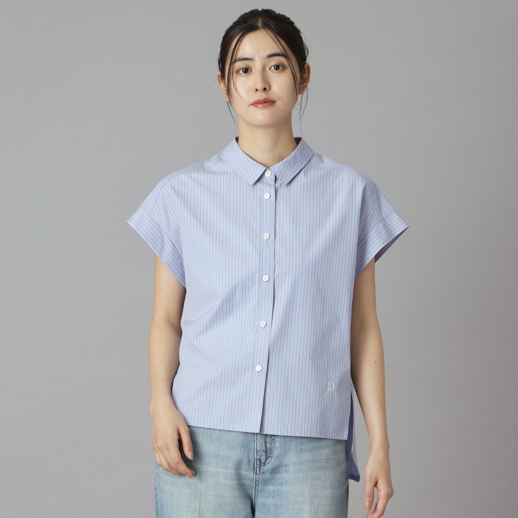 DRESSTERIOR「【毎年人気/ウォッシャブル】バックフレア ストライプシャツ」|シャツ・ブラウス|