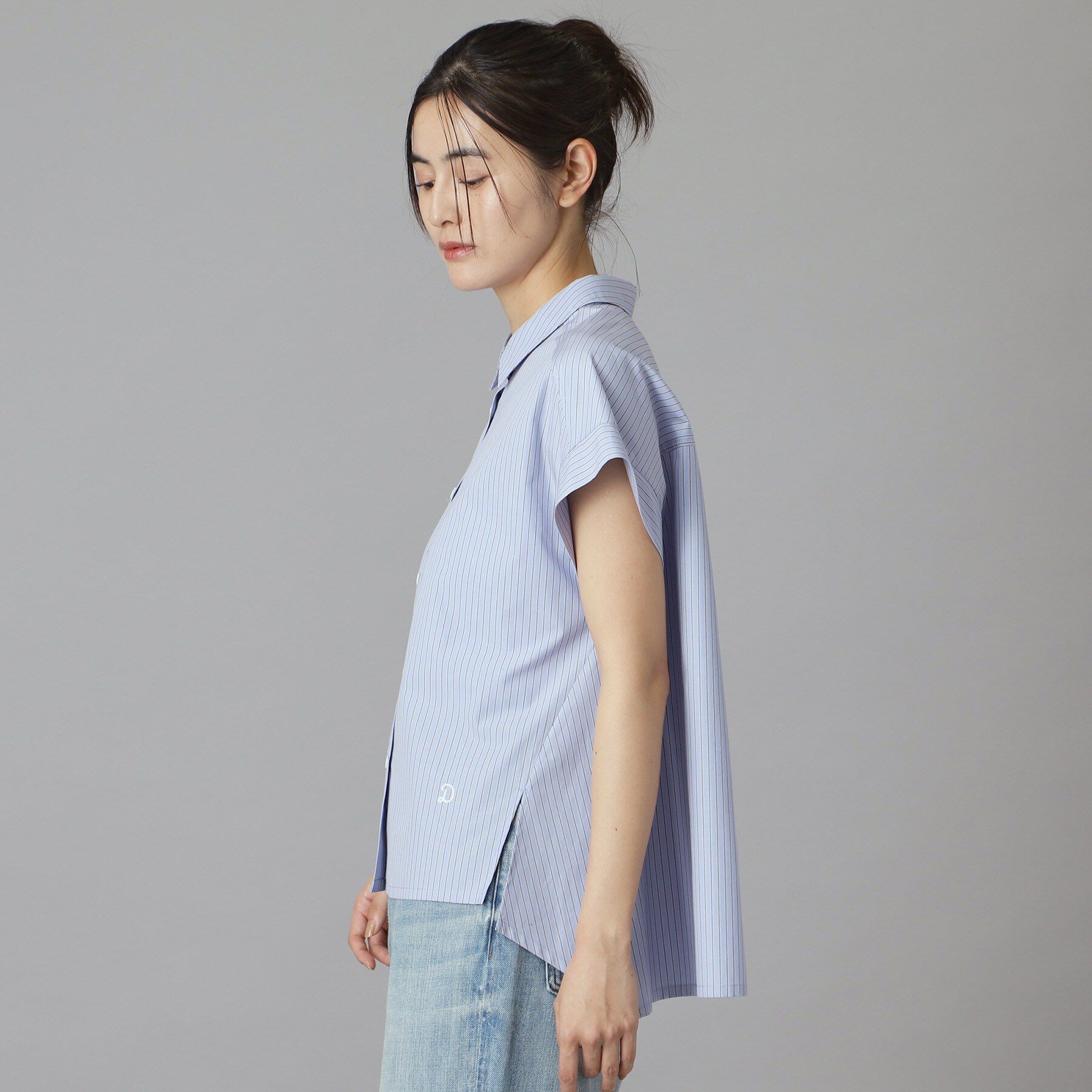 DRESSTERIOR「【毎年人気/ウォッシャブル】バックフレア ストライプシャツ」|シャツ・ブラウス|