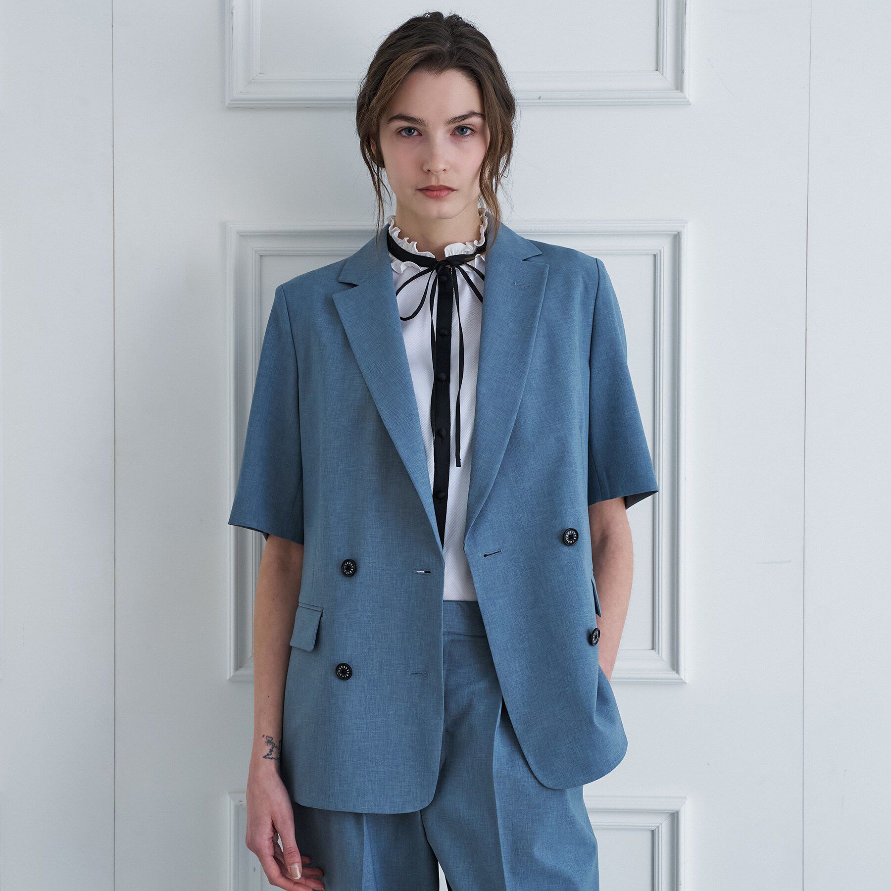 DRESSTERIOR「【otonaMUSE5月号掲載/セットアップ可】ウォッシャブルイージーサマージャケット」|テーラードジャケット|ブルー(091)