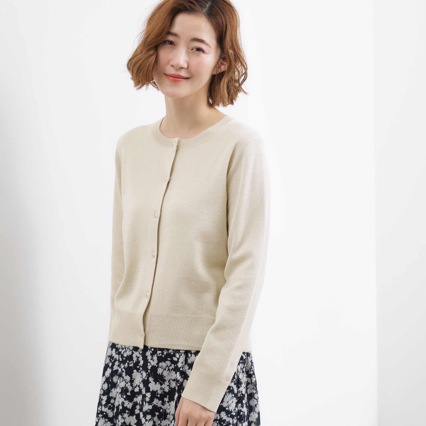 grove「大人のための華やぎニットカーディガン」|カーディガン|