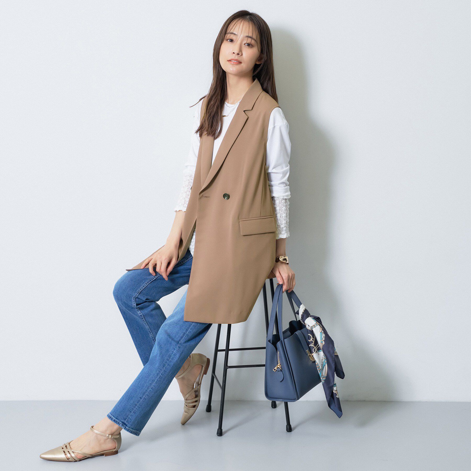 INDIVI「【さらに軽く軽快！／着る日傘】颯爽ジレジャケット」|ベスト・ジレ|