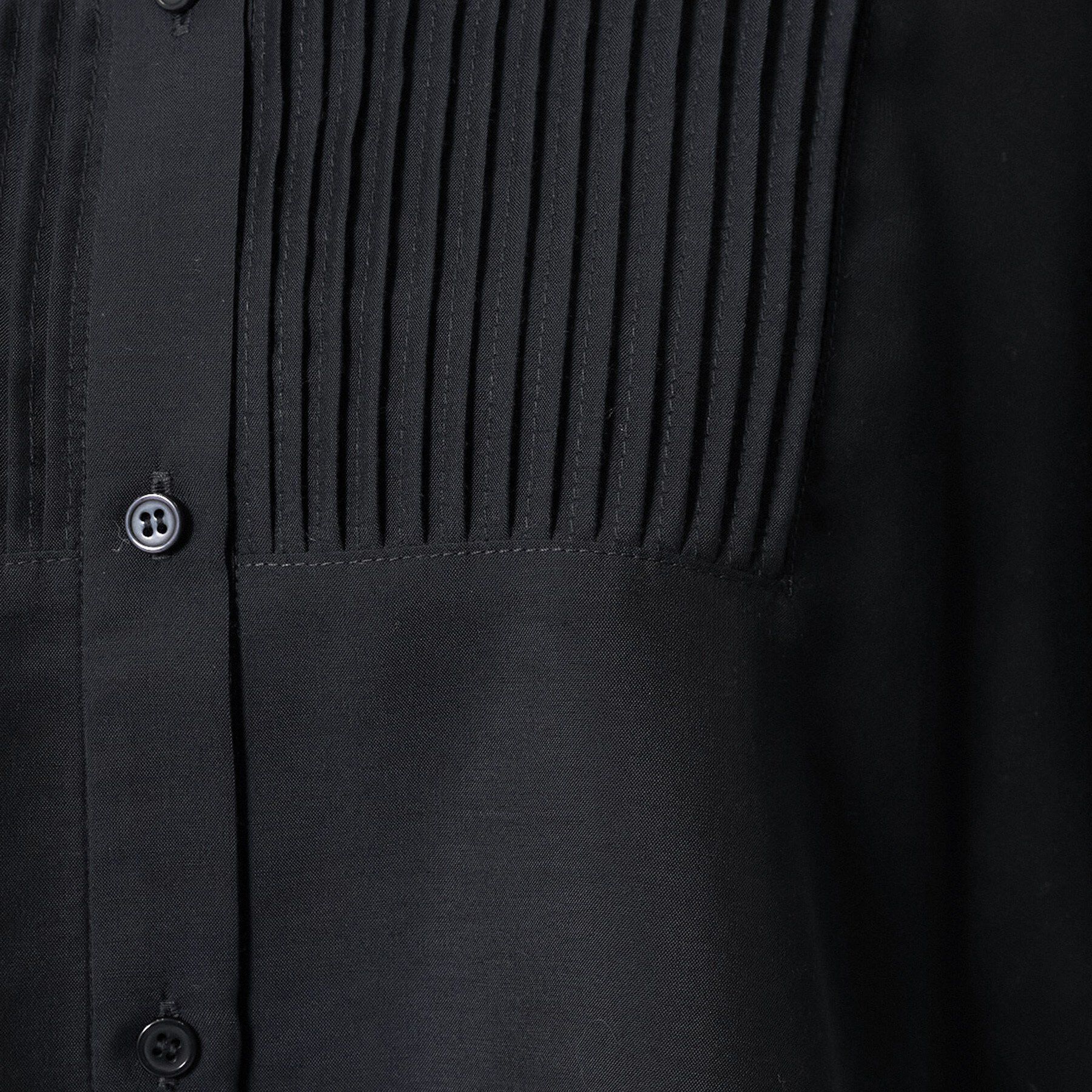 INDIVI「【洗える】シアーシャンブレーピンタックブラウス」|シャツ・ブラウス|