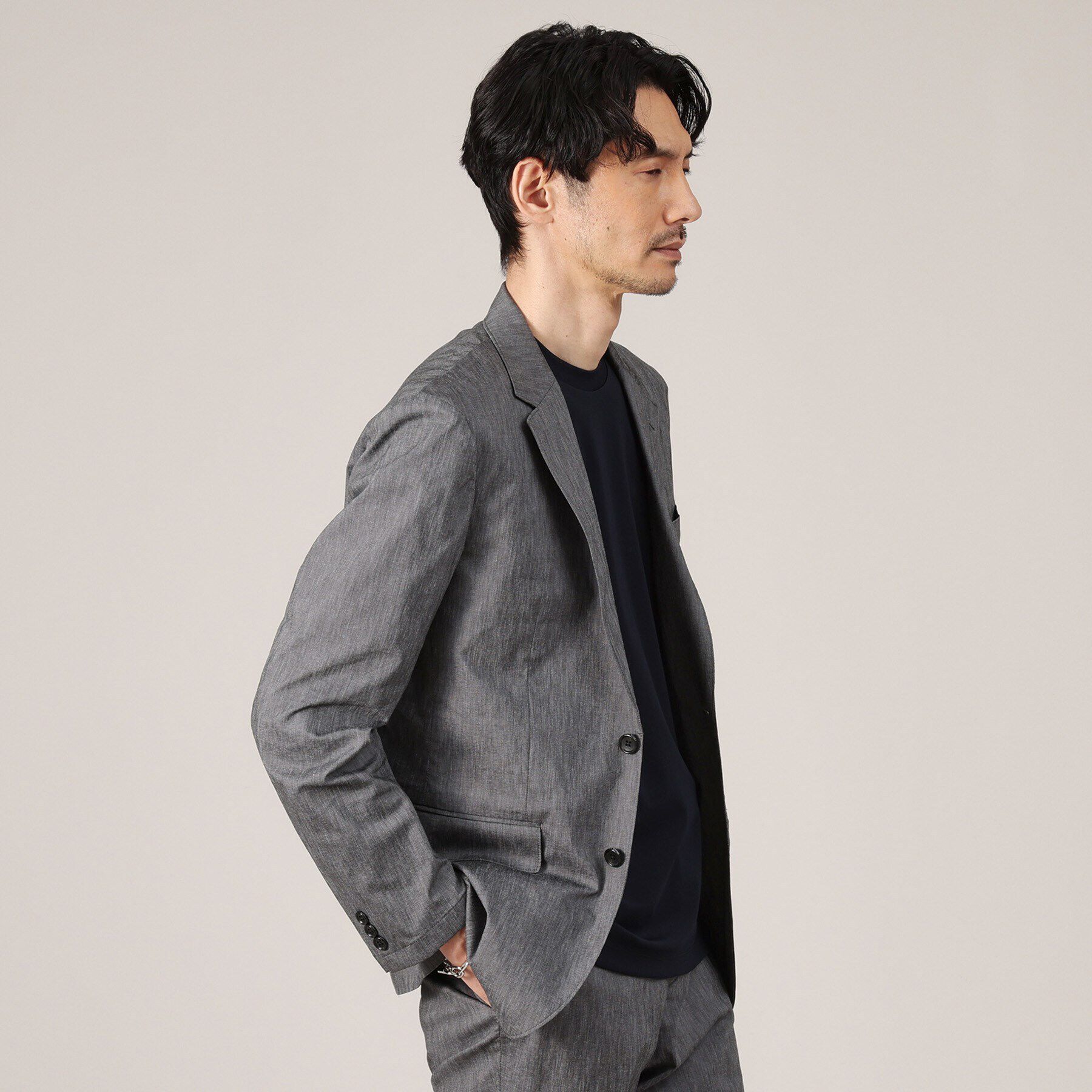 TAKEO KIKUCHI「【360&deg;ストレッチ／セットアップ対応】None Of Stress リネンジャケット」|テーラードジャケット|