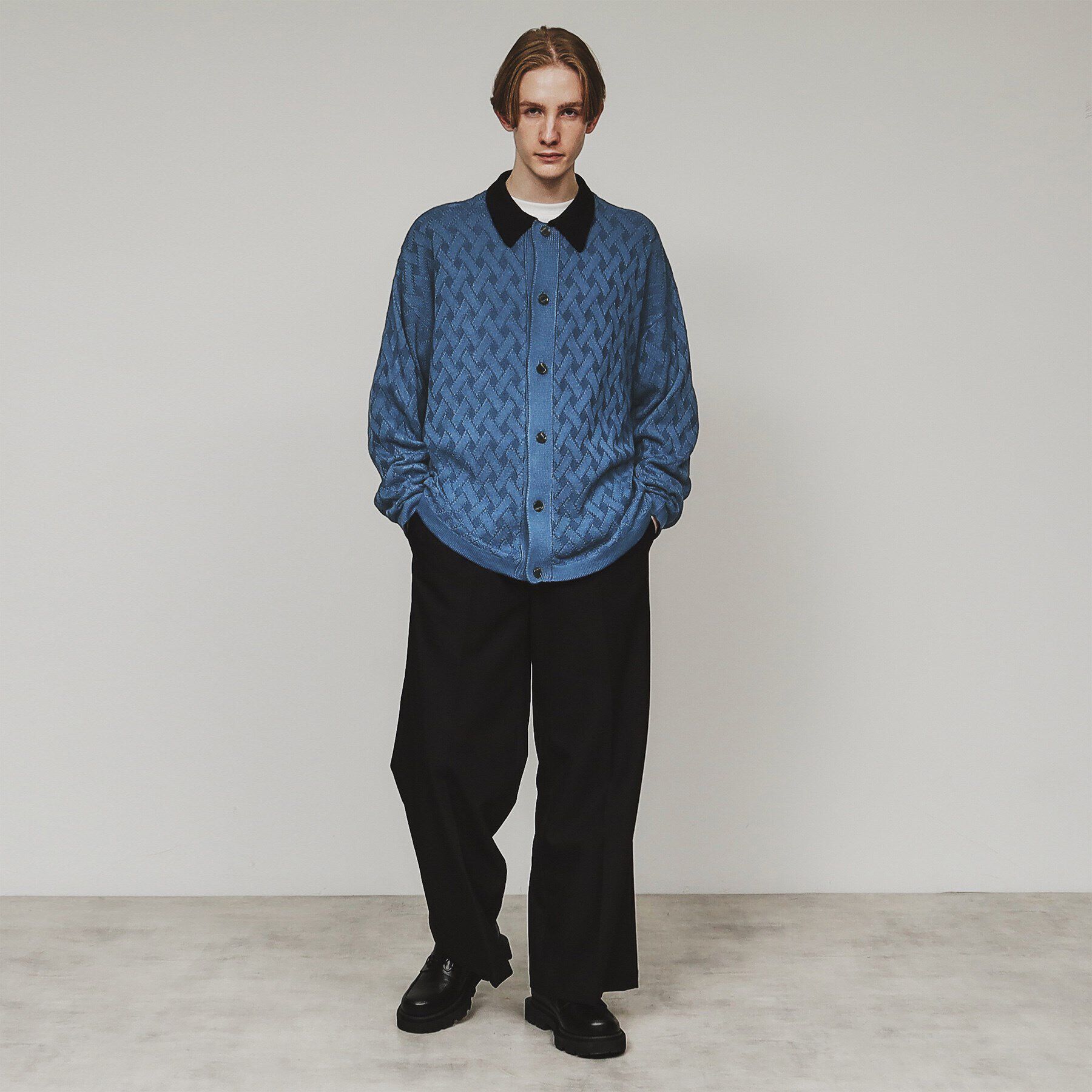 tk.TAKEO KIKUCHI「衿付きニットカーディガン」|カーディガン|