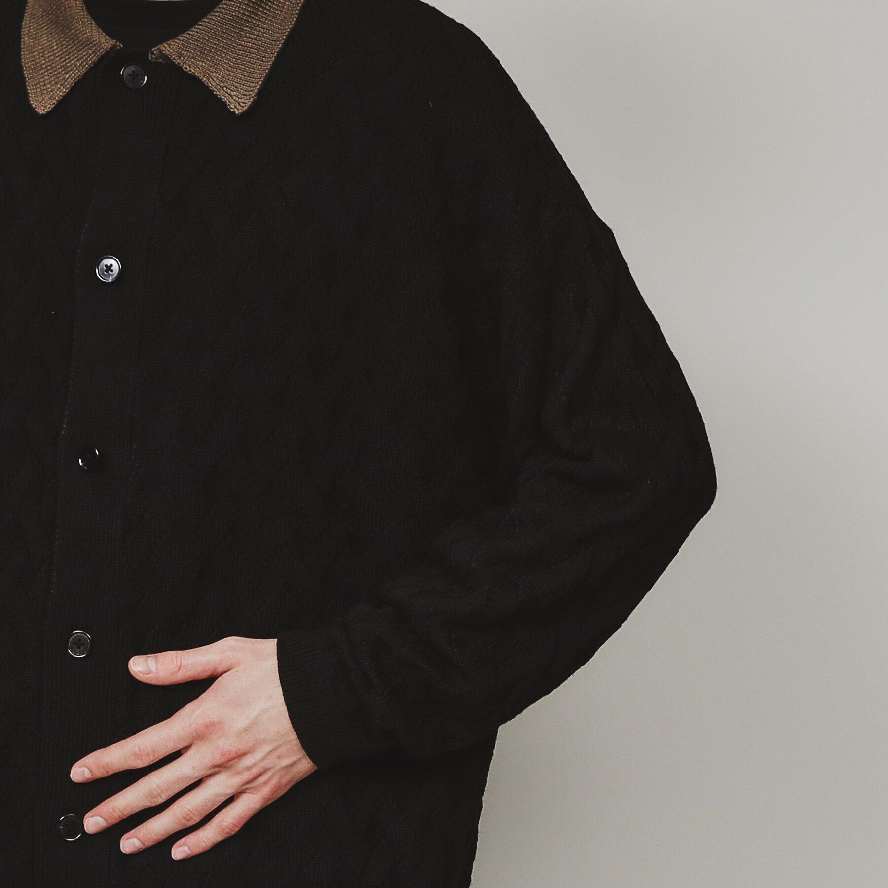 tk.TAKEO KIKUCHI「衿付きニットカーディガン」|カーディガン|