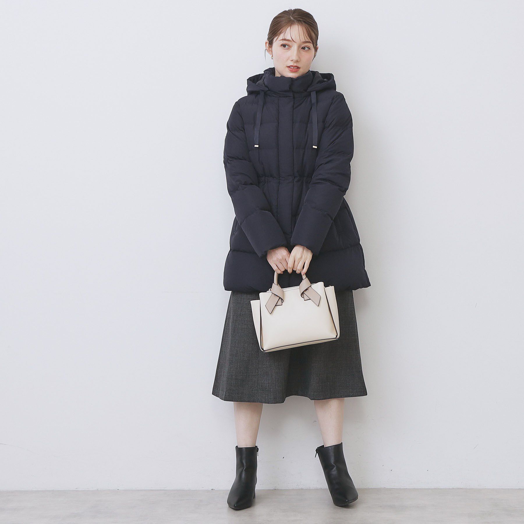 index「KAWADAダウンドロストミドルコート【撥水/洗濯機OK/2WAY/静電気防止裏地】《XS～3L》」|ダウン|