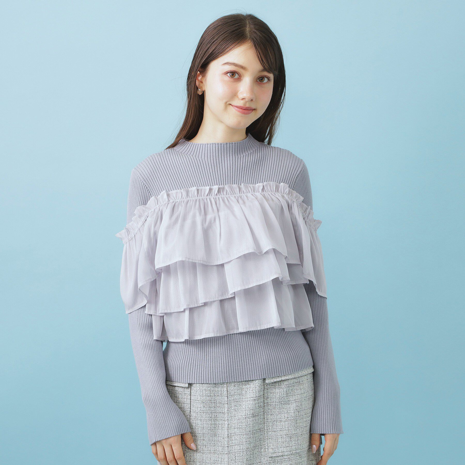 index「3wayフリルドッキングニット【洗濯機OK/抗ピル】」|ニット・セーター|