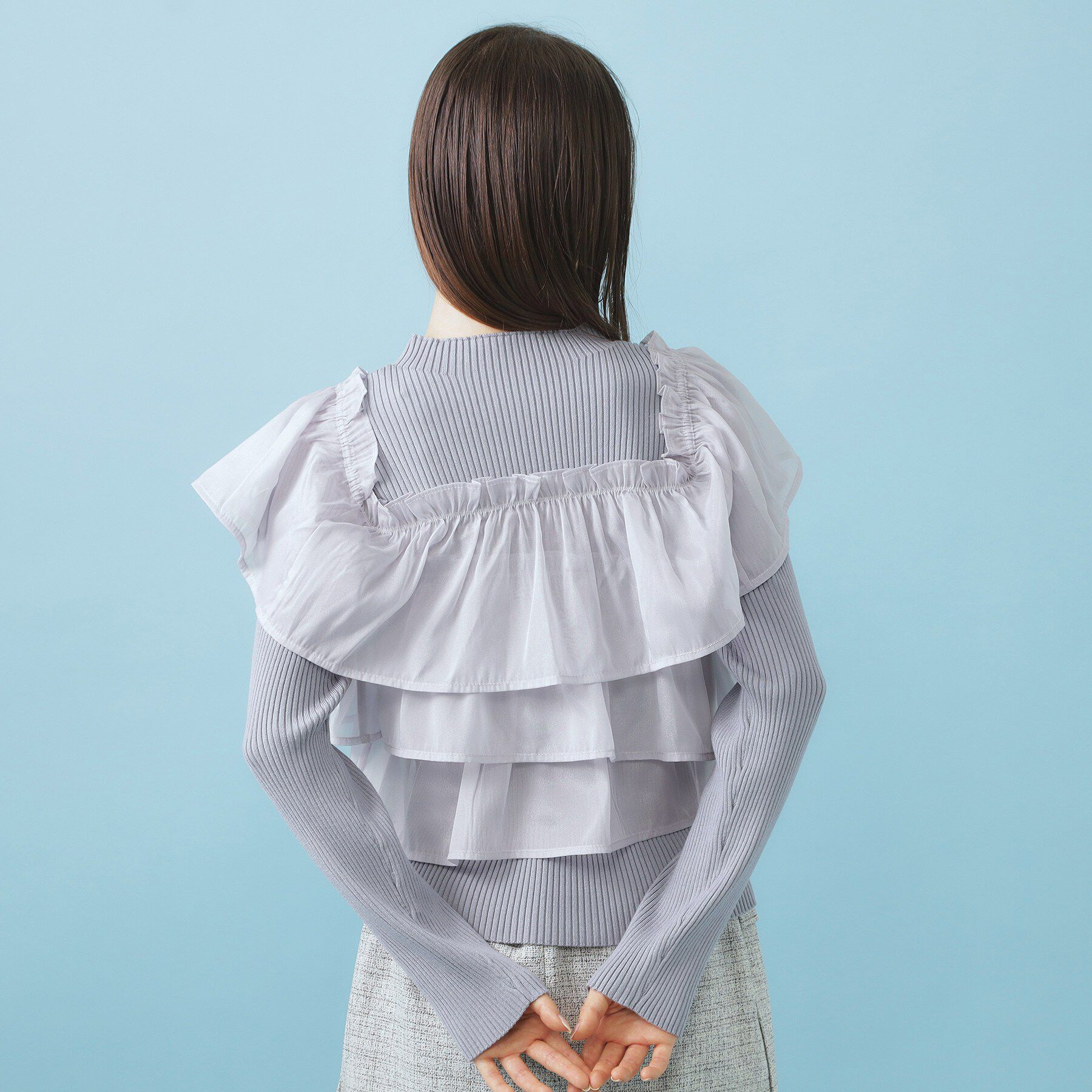 index「3wayフリルドッキングニット【洗濯機OK/抗ピル】」|ニット・セーター|