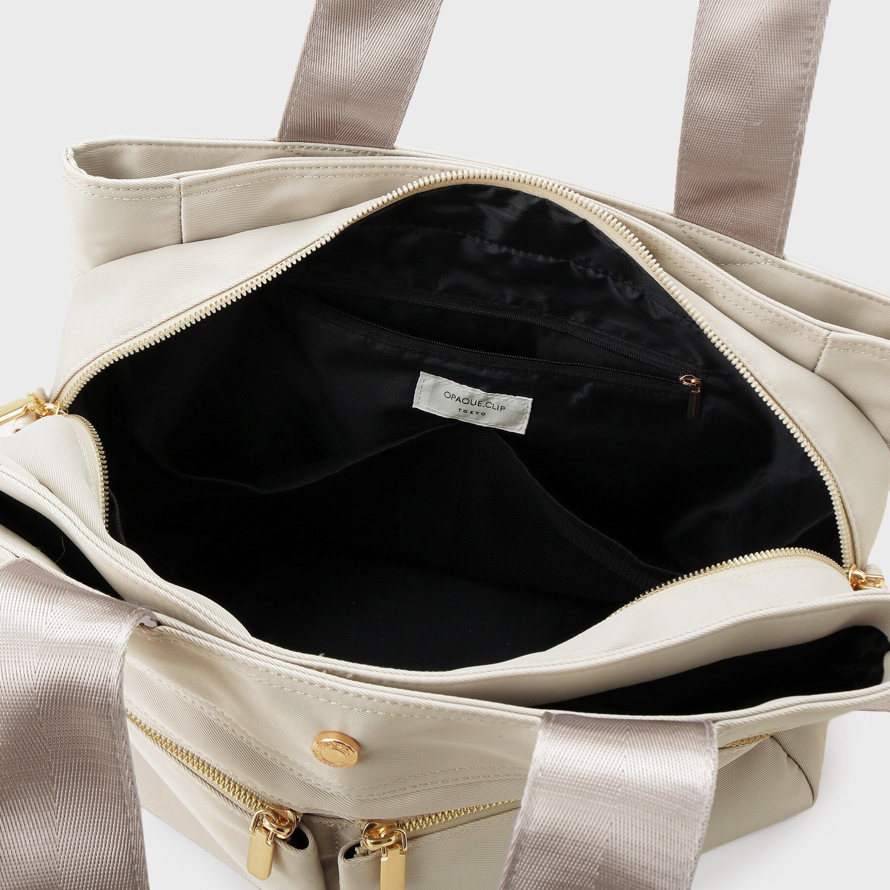 OPAQUE.CLIP「【撥水加工/2WAY/多ポケット】ツイルビッグサイズトートバッグ」|トートバッグ|