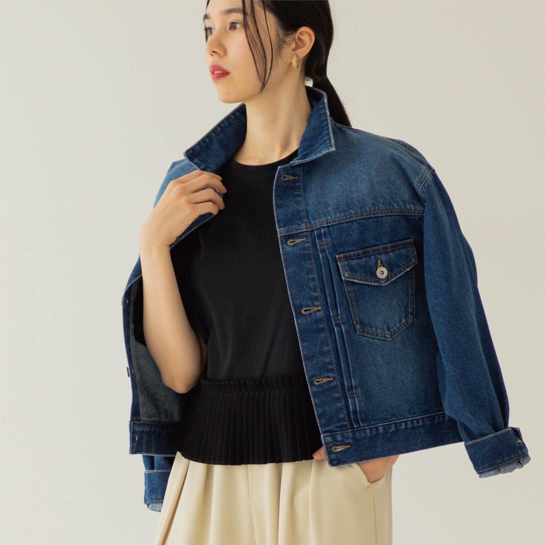 OPAQUE.CLIP「デニムジャケット【洗濯機OK】」|デニムジャケット|ブルー(093)