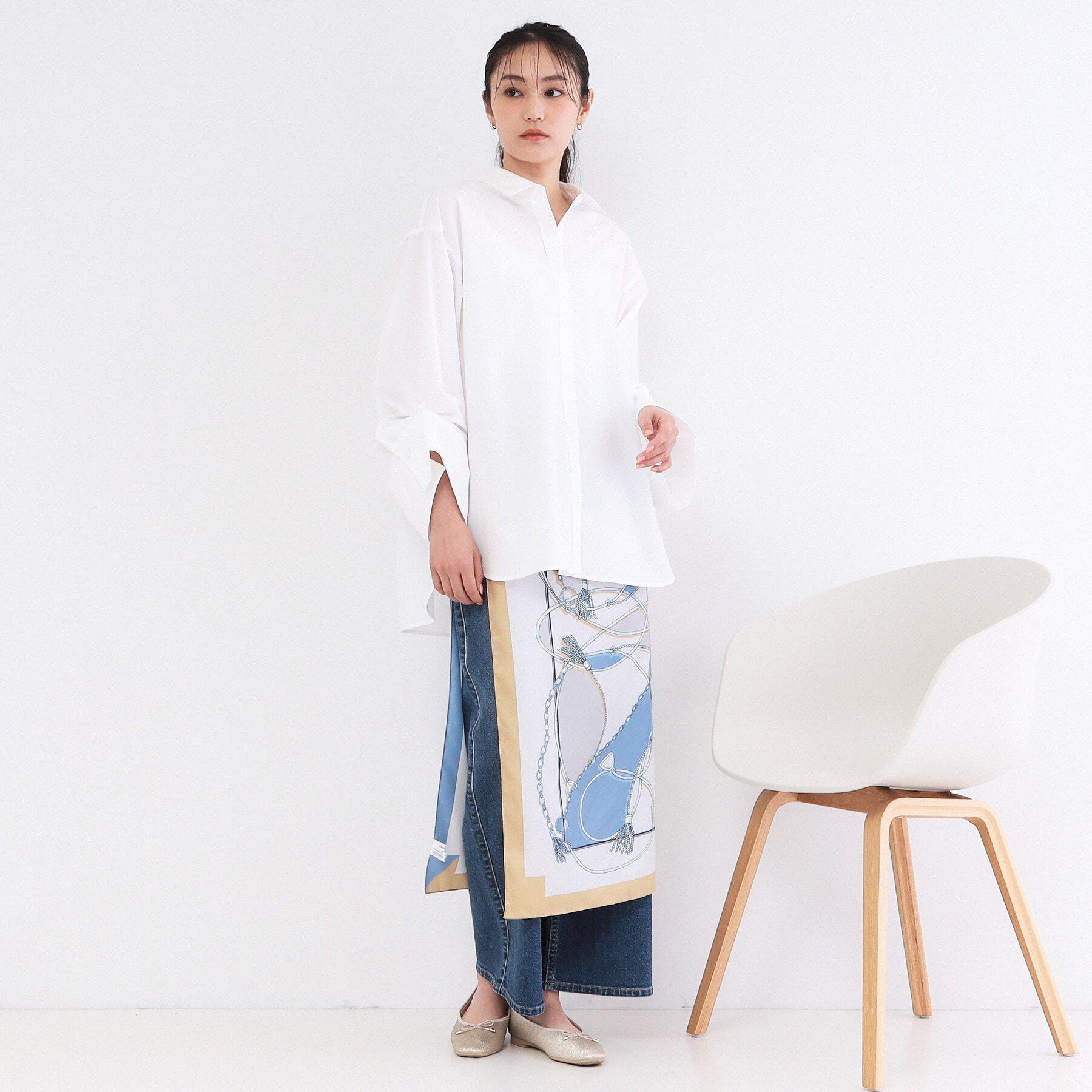 OPAQUE.CLIP「2WAY変形スリーブシャツ【洗濯機OK】」|シャツ・ブラウス|