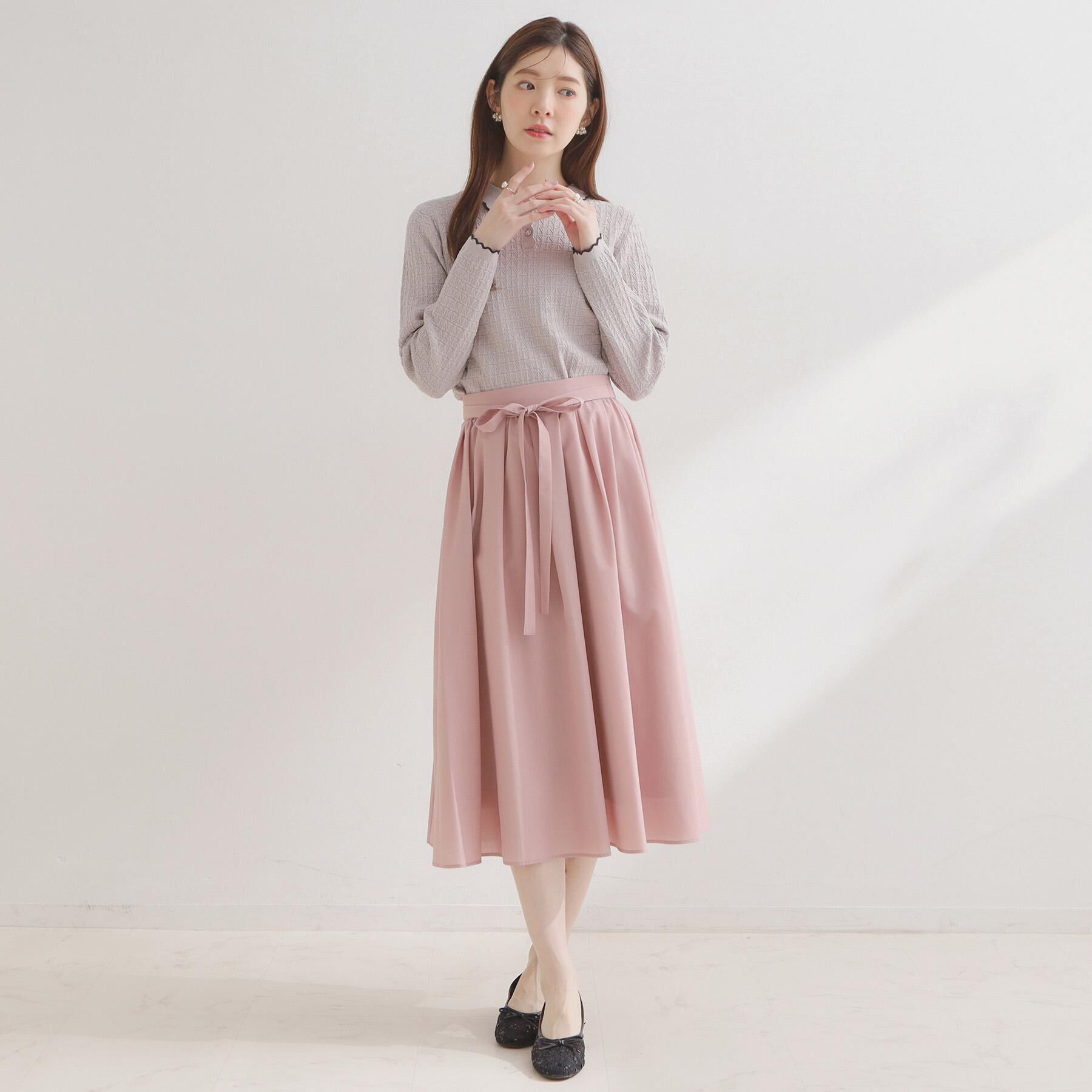 Couture broach「【洗える着映え】ビジュー釦ポロニット」|ニット・セーター|