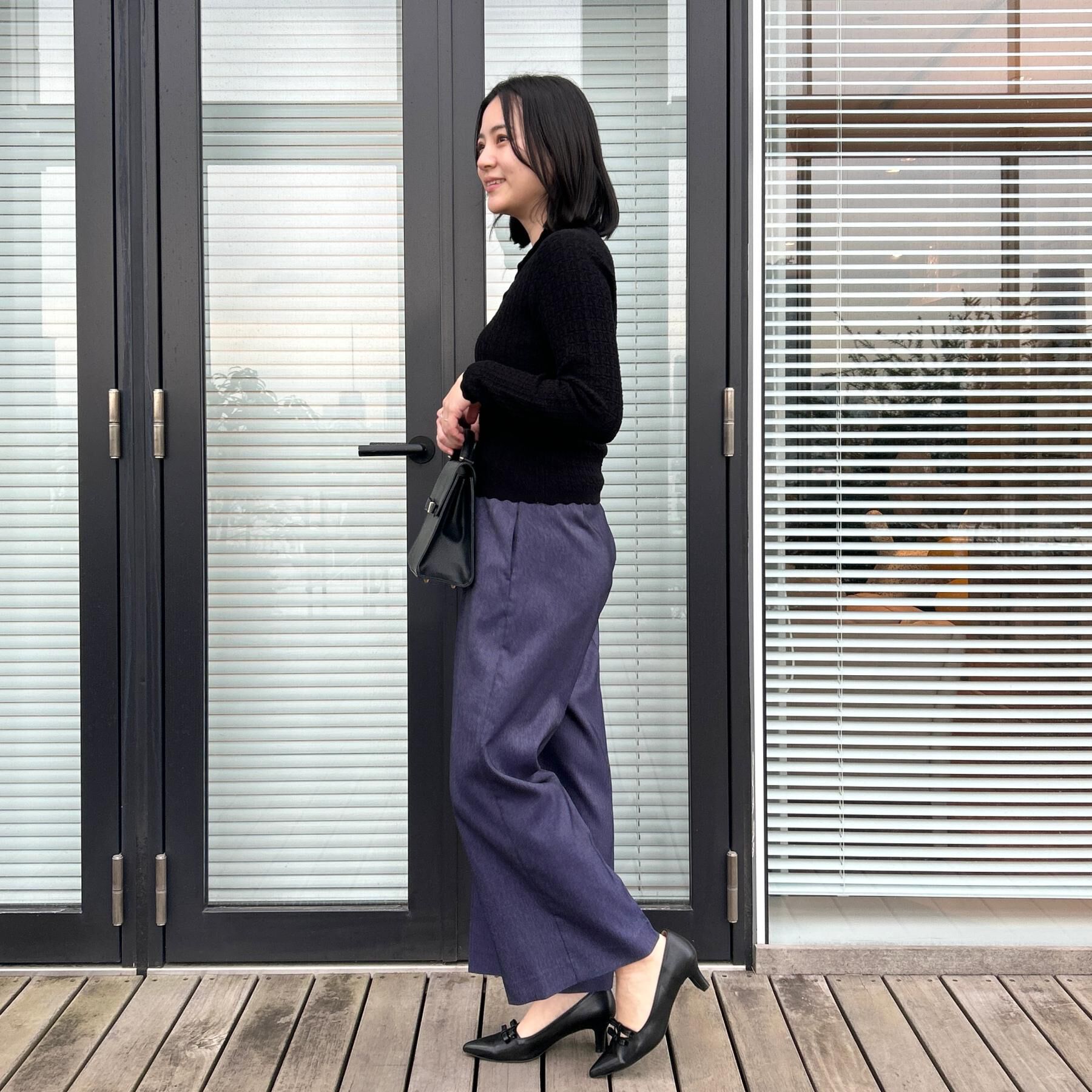 Couture broach「【洗える着映え】ビジュー釦ポロニット」|ニット・セーター|