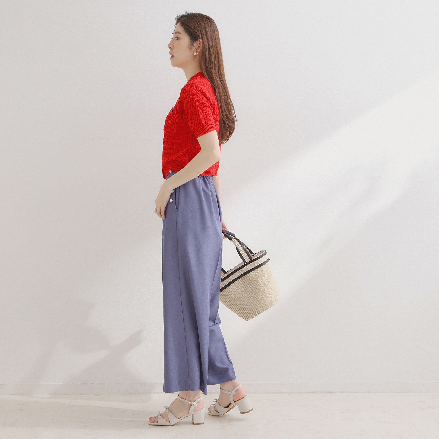 Couture broach「ポケット付き半袖カーディガン」|カーディガン|