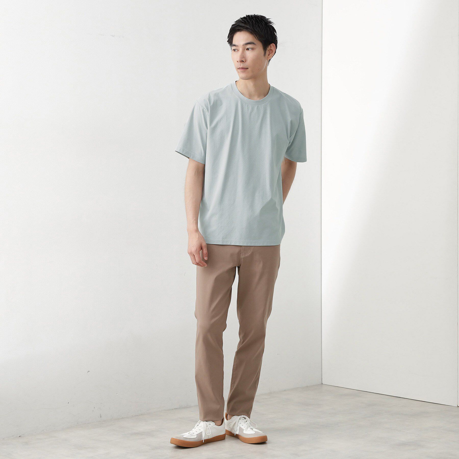 THE SHOP TK「パーフェクテックリンクス半袖Tシャツ 【接触冷感／吸水速乾／UVカット／洗濯機OK】」|Tシャツ・カットソー|