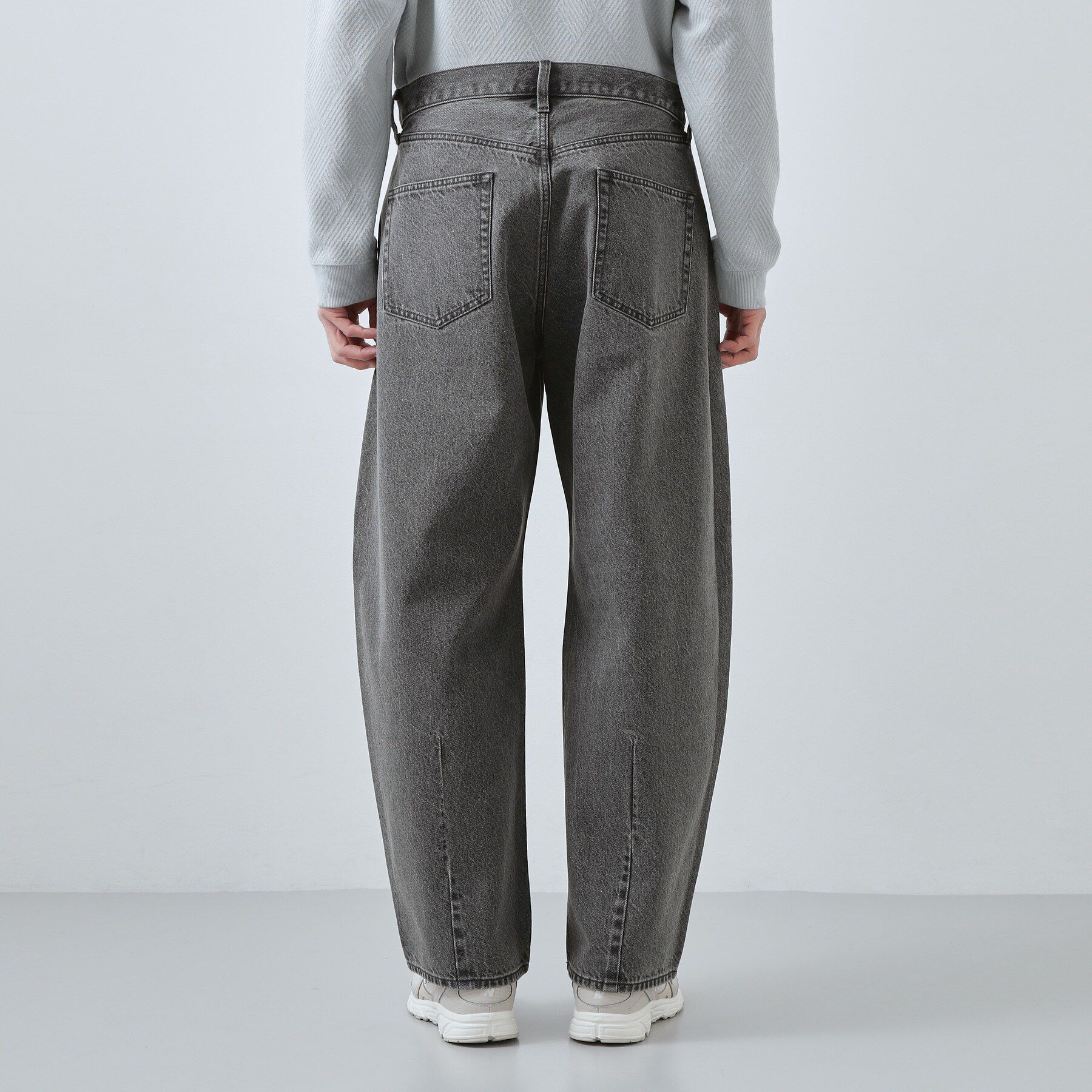 THE SHOP TK「【半歩先のオシャレ】デニムカーブパンツ　セットアップ可/洗濯機OK」|デニム|