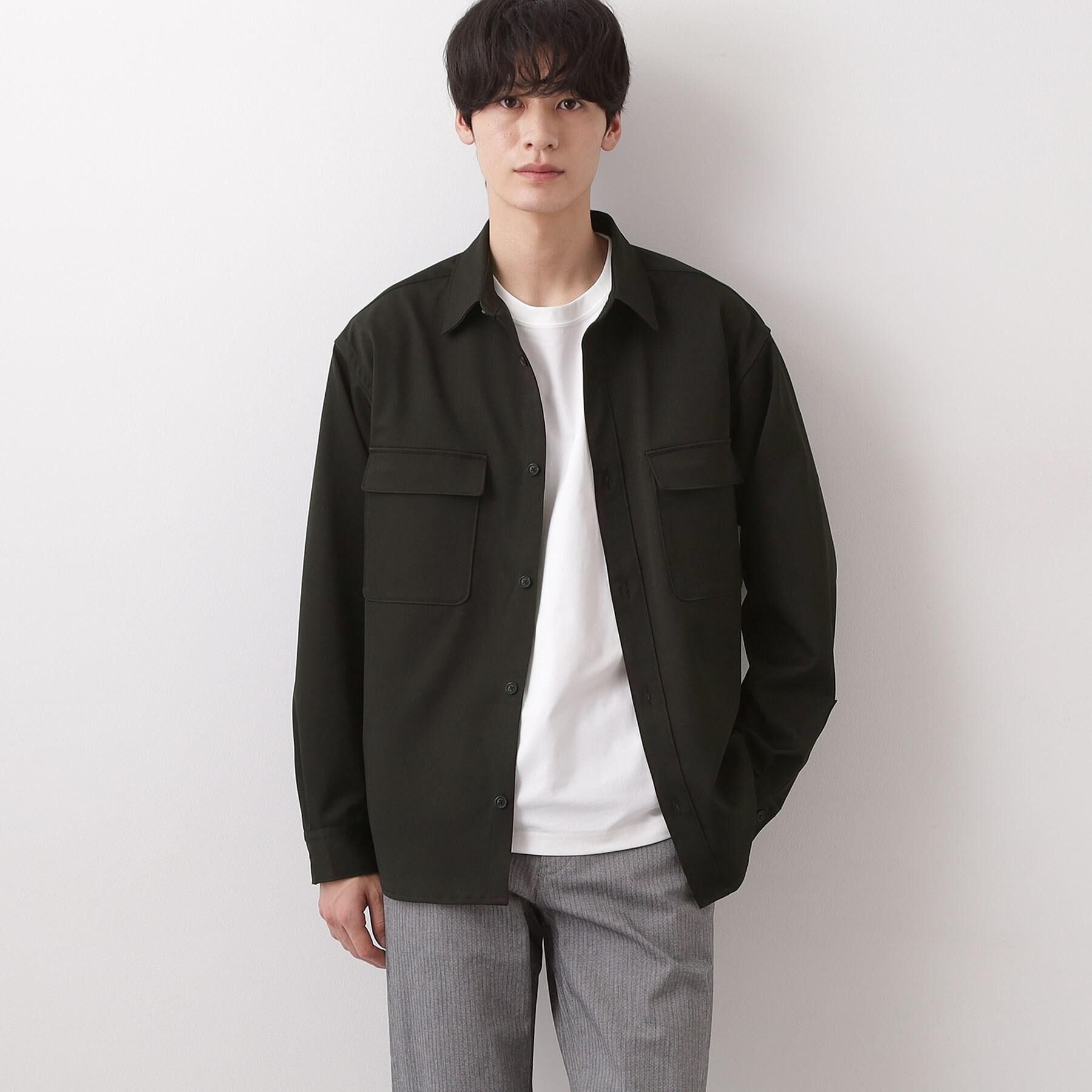 THE SHOP TK「FLEX LINE  カバーオール　ストレッチ/防シワ/マシンウォッシャブル/セットアップ可」|シャツ・ブラウス|