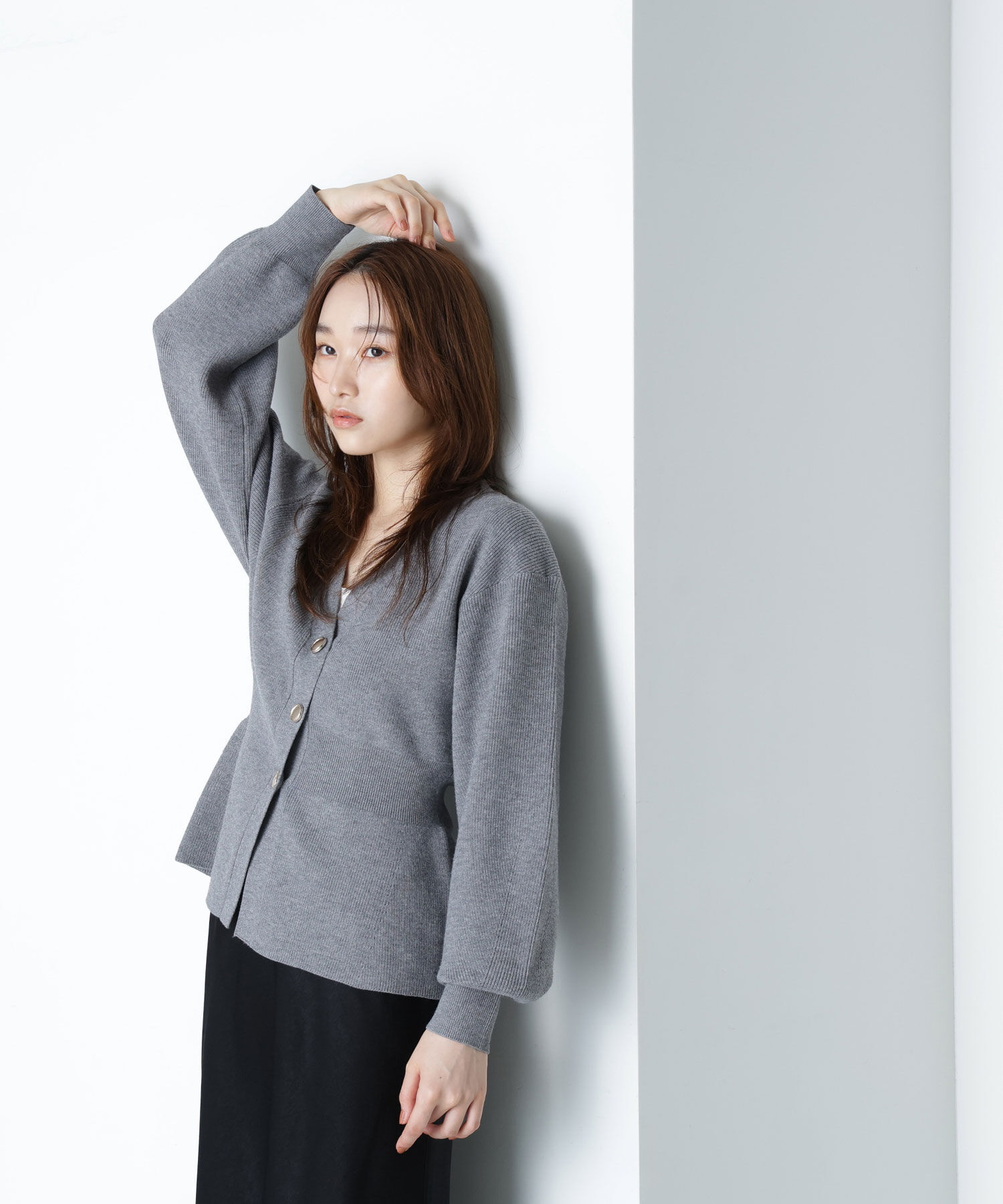  「ペプラムフォルムカーディガン」|ニット・セーター|