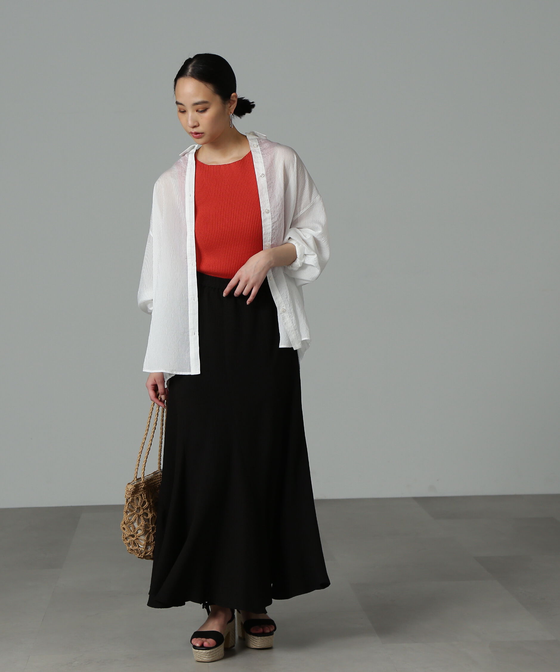  「シアーストライプオーバーシャツ」|シャツ・ブラウス|