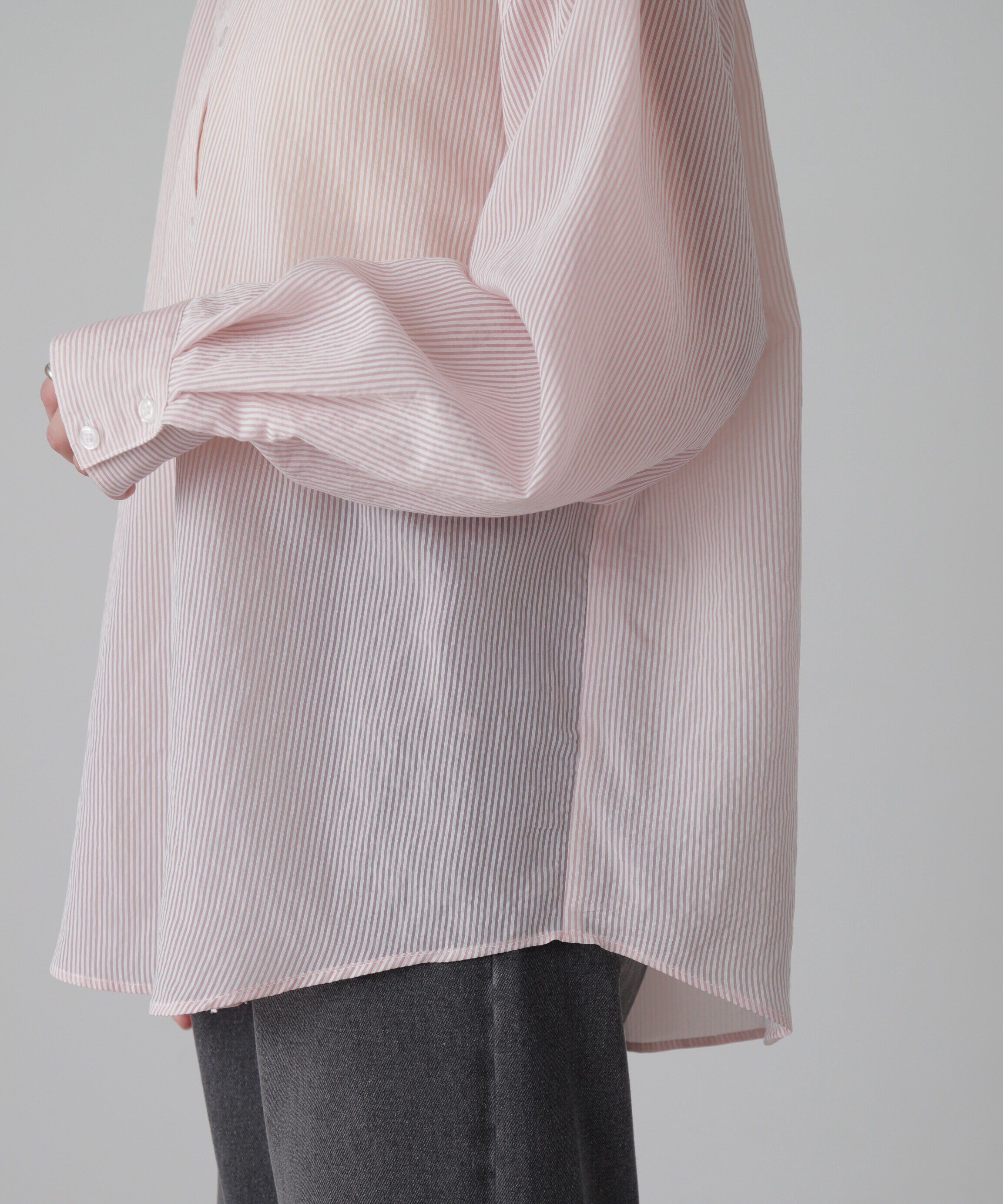  「シアーストライプオーバーシャツ」|シャツ・ブラウス|