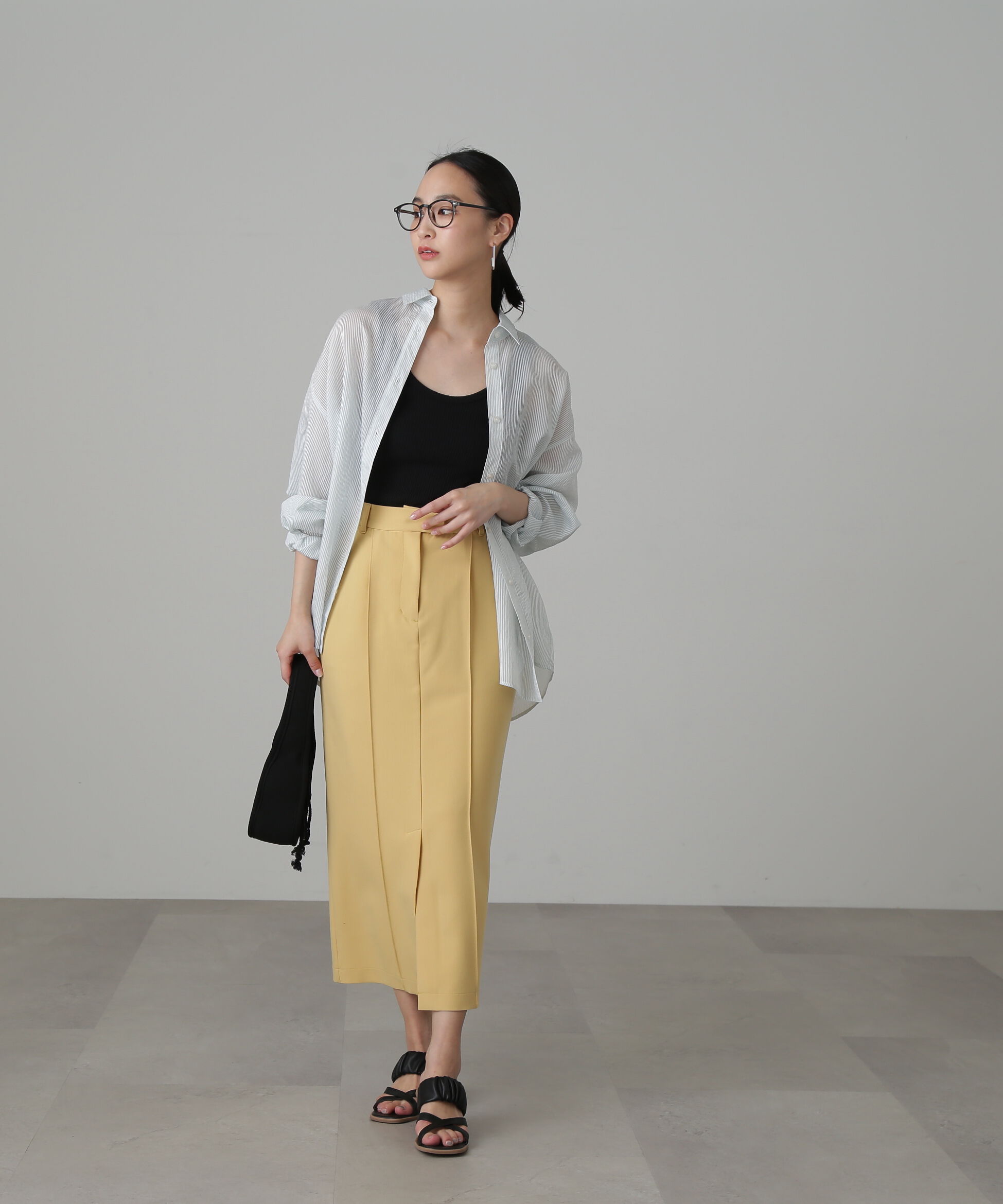  「シアーストライプオーバーシャツ」|シャツ・ブラウス|