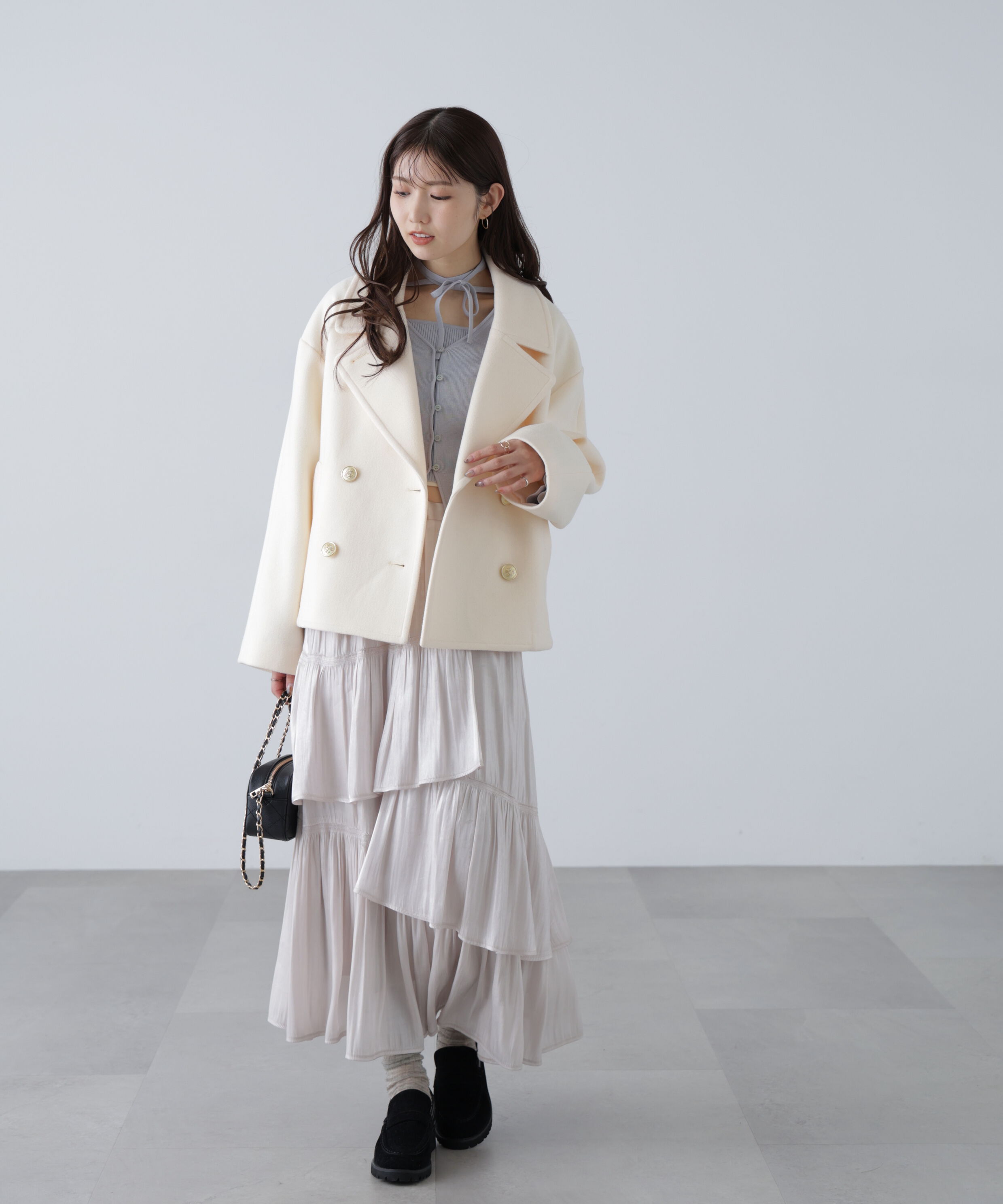  「ミドル丈オーバーピーコート〈ＭＦＭ〉」|ブルゾン・スタジャン|