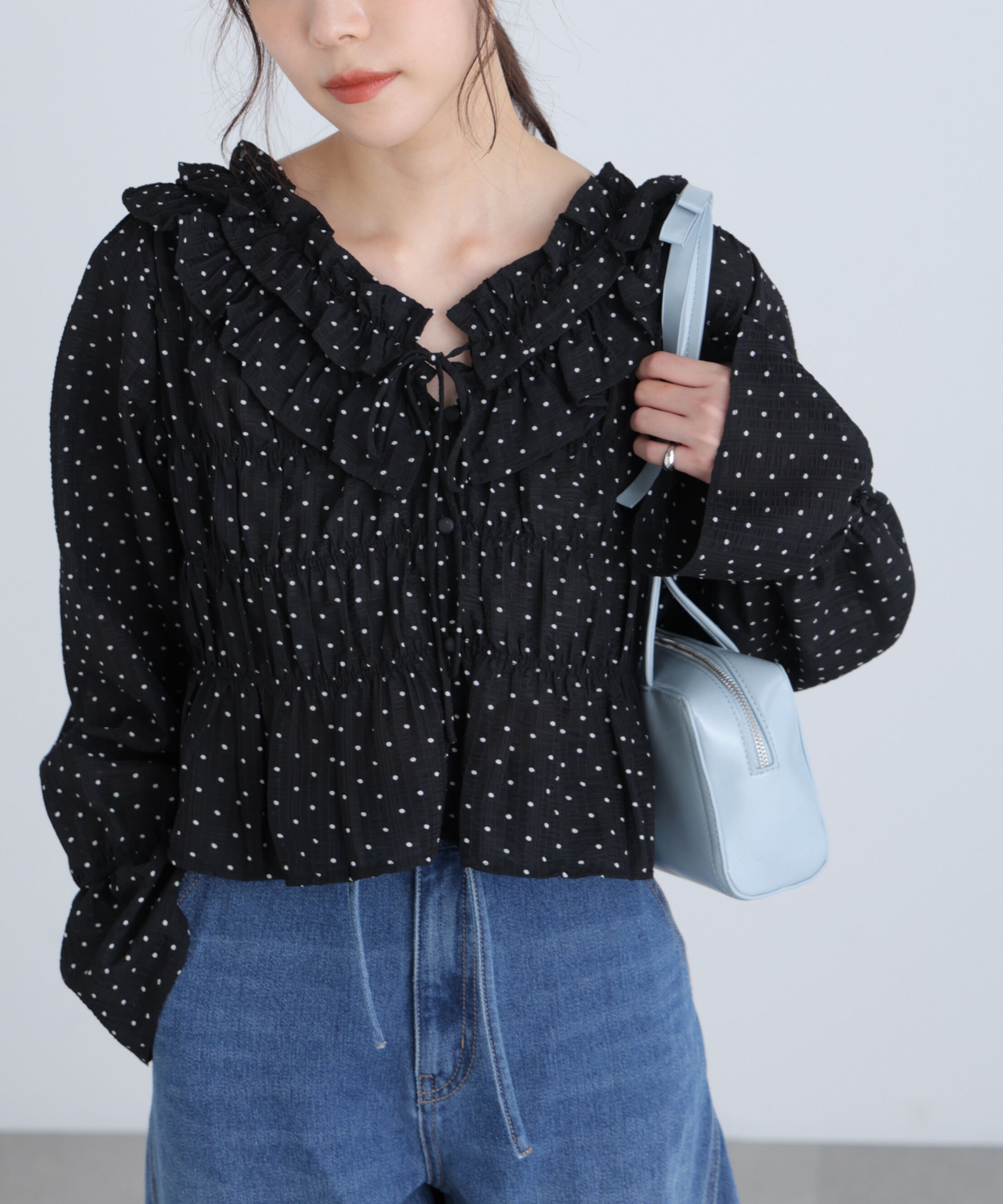  「アソート前後2wayフリルブラウス」|シャツ・ブラウス|