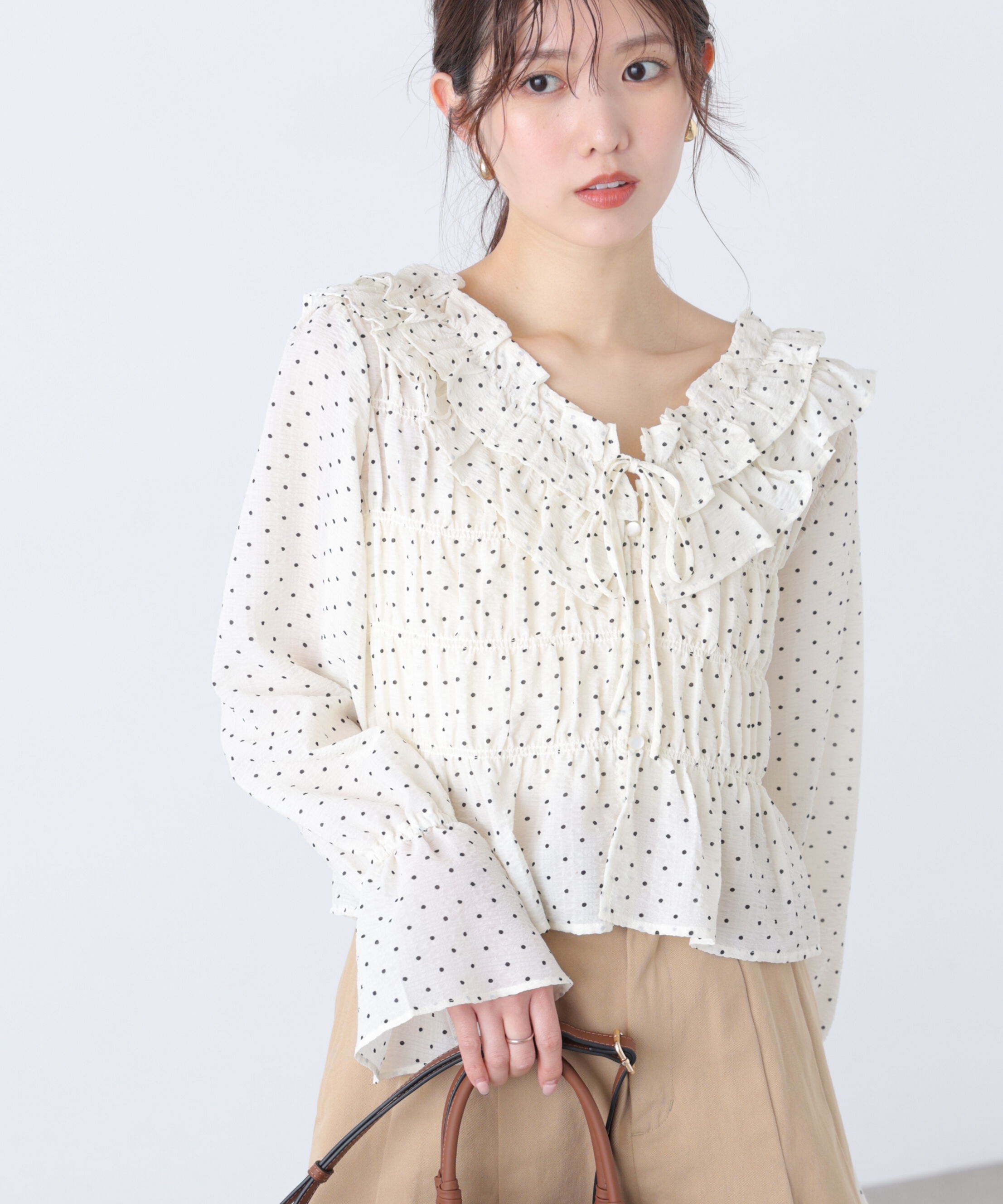  「アソート前後2wayフリルブラウス」|シャツ・ブラウス|