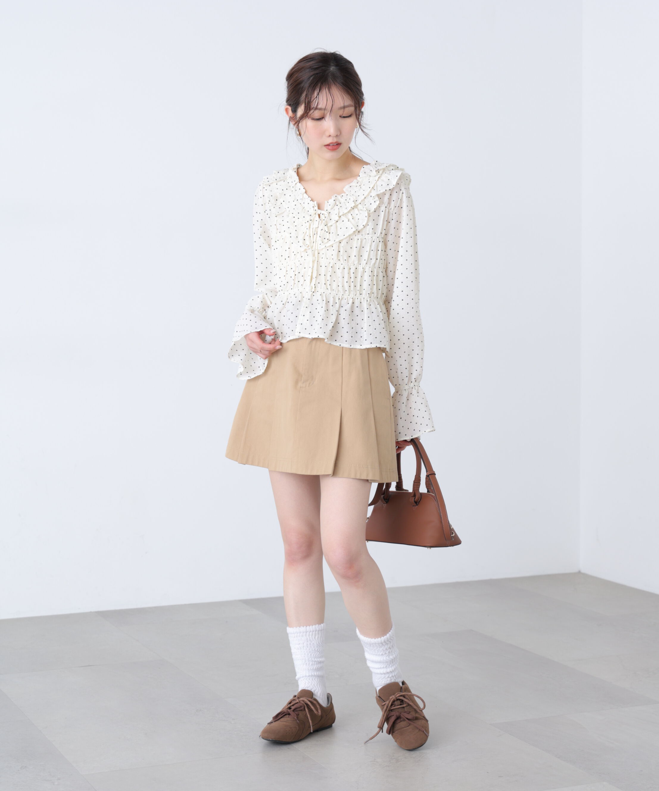  「アソート前後2wayフリルブラウス」|シャツ・ブラウス|