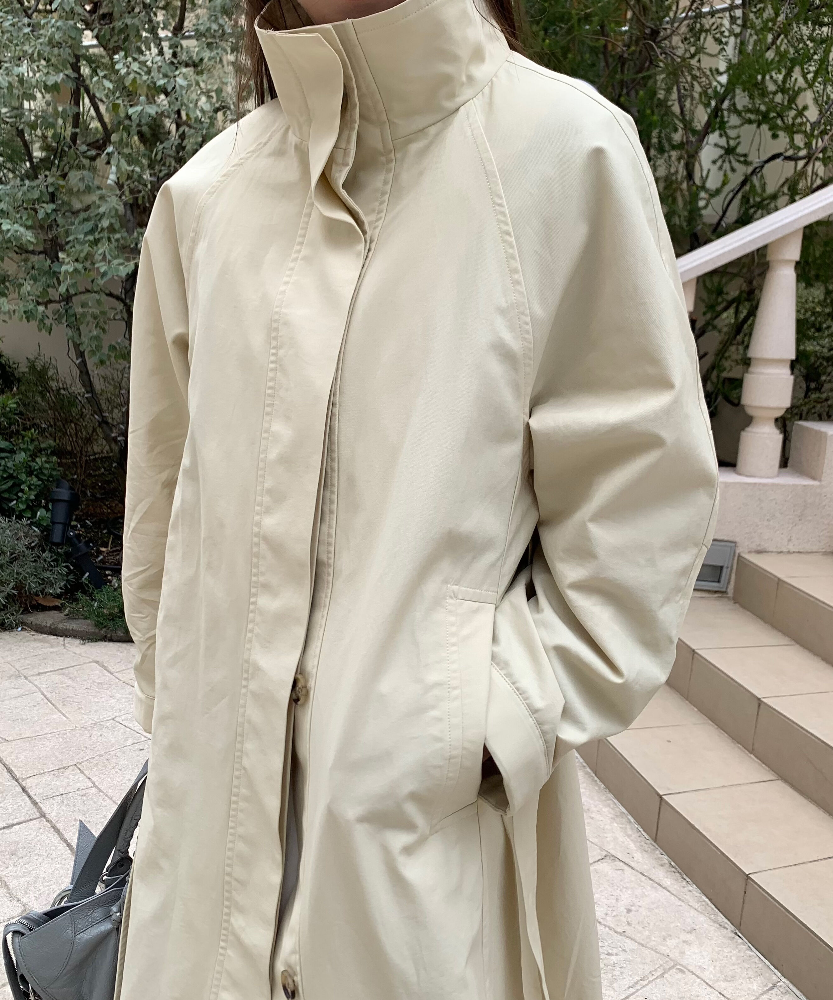  「スタンドカラーロングトレンチコート」|その他|