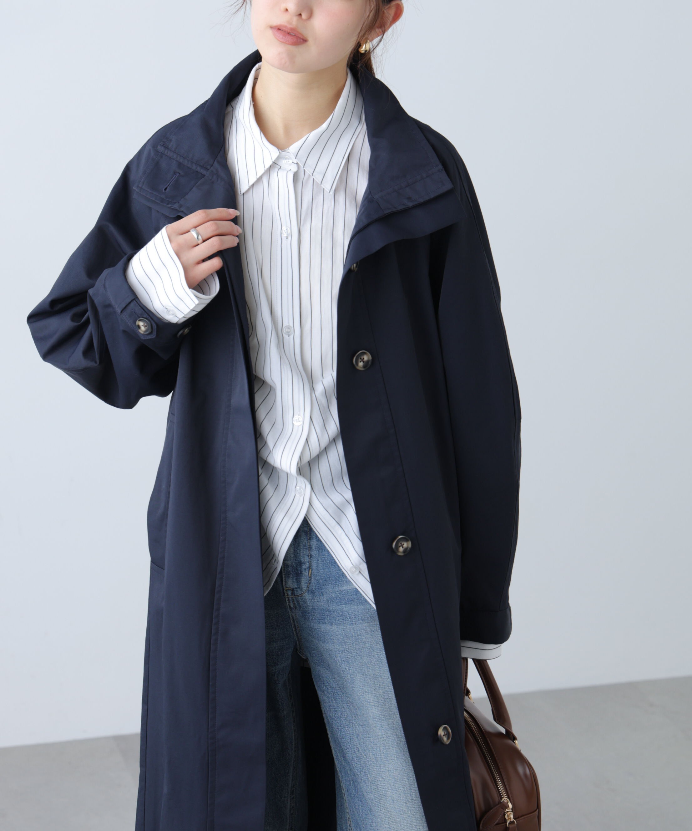  「スタンドカラーロングトレンチコート」|その他|