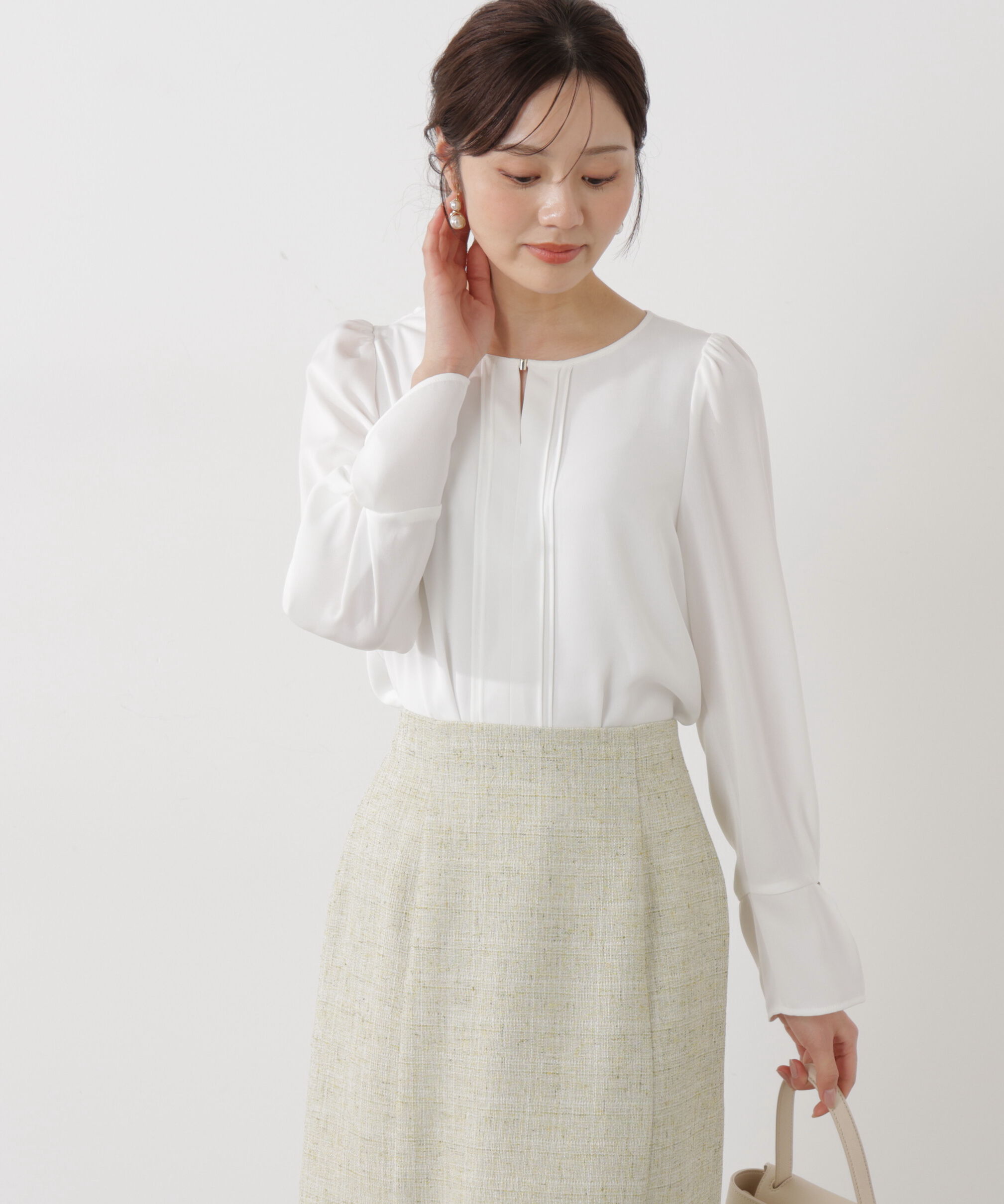 PROPORTION BODY DRESSING「＜ウォッシャブル＞ピンタックブラウス」|シャツ・ブラウス|